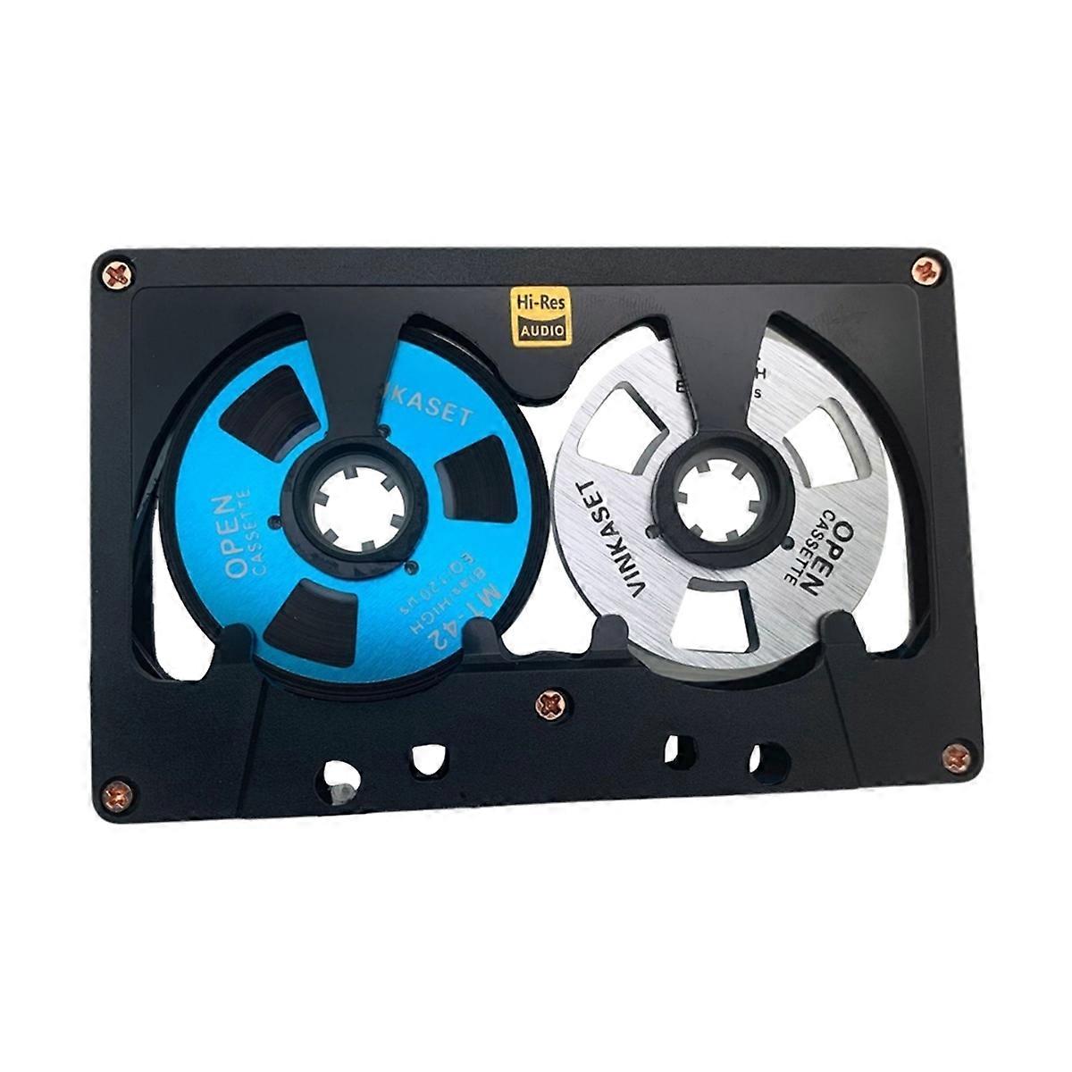 50-Minutes Blank Cassette Tape Blank Reel to Reel Tape Cassette Double-Sided Metal Reel Hollow Case