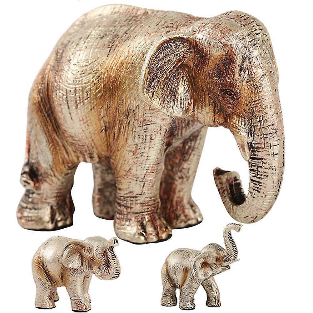 Elegant Resin Elephant Statue 6Pcs Shop Window Decoration Charming Style 8.5x7x4cm Lightweight