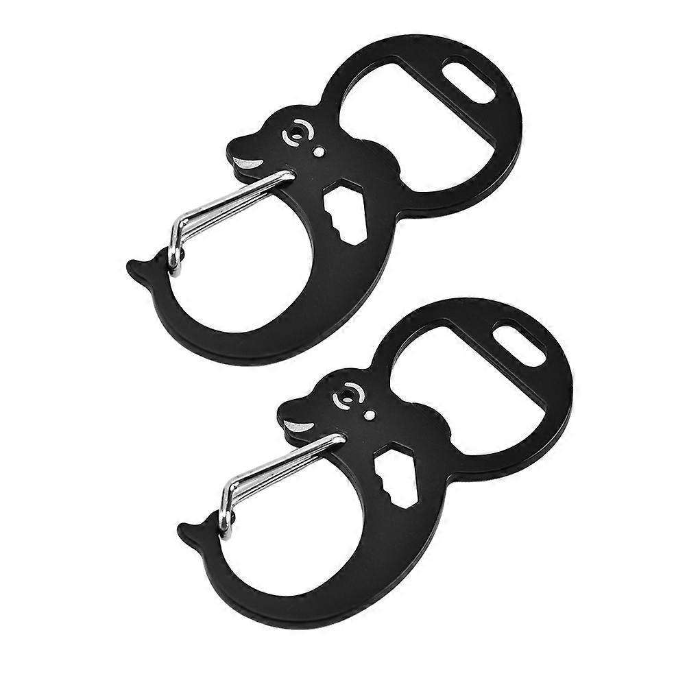 Multi-Function Key Holder Bottle Opener for Holding Use 6Pcs Black