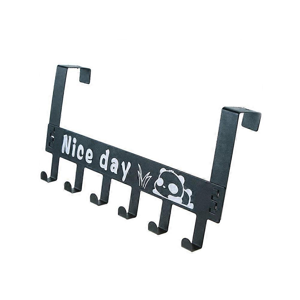 Storage Rack 3Pcs Over Door Hanger for Storage with 6 Hooks Black