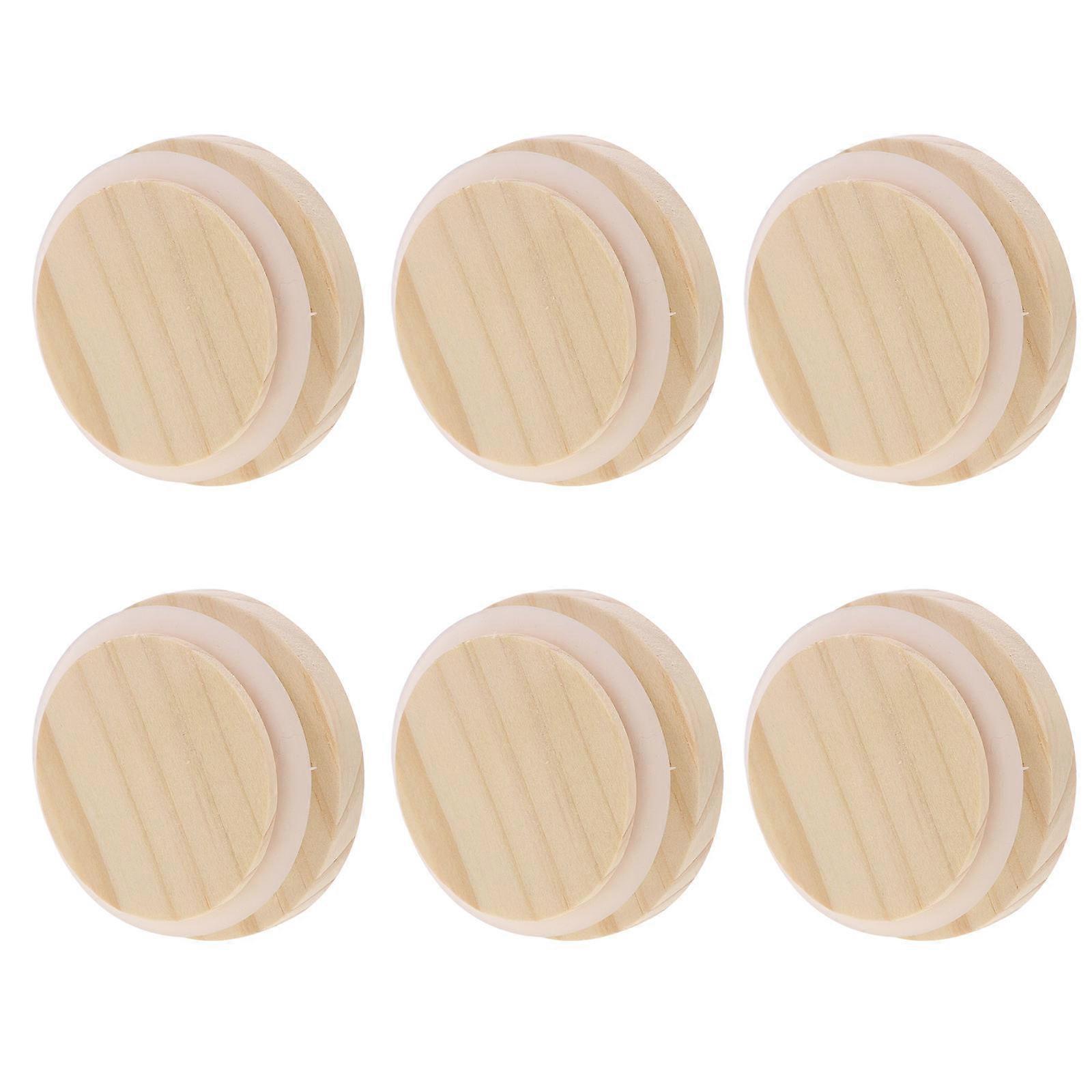 Sealing Cover for Cans Practical Jar Sealing Covers Home Users Assorted Color 6Pcs