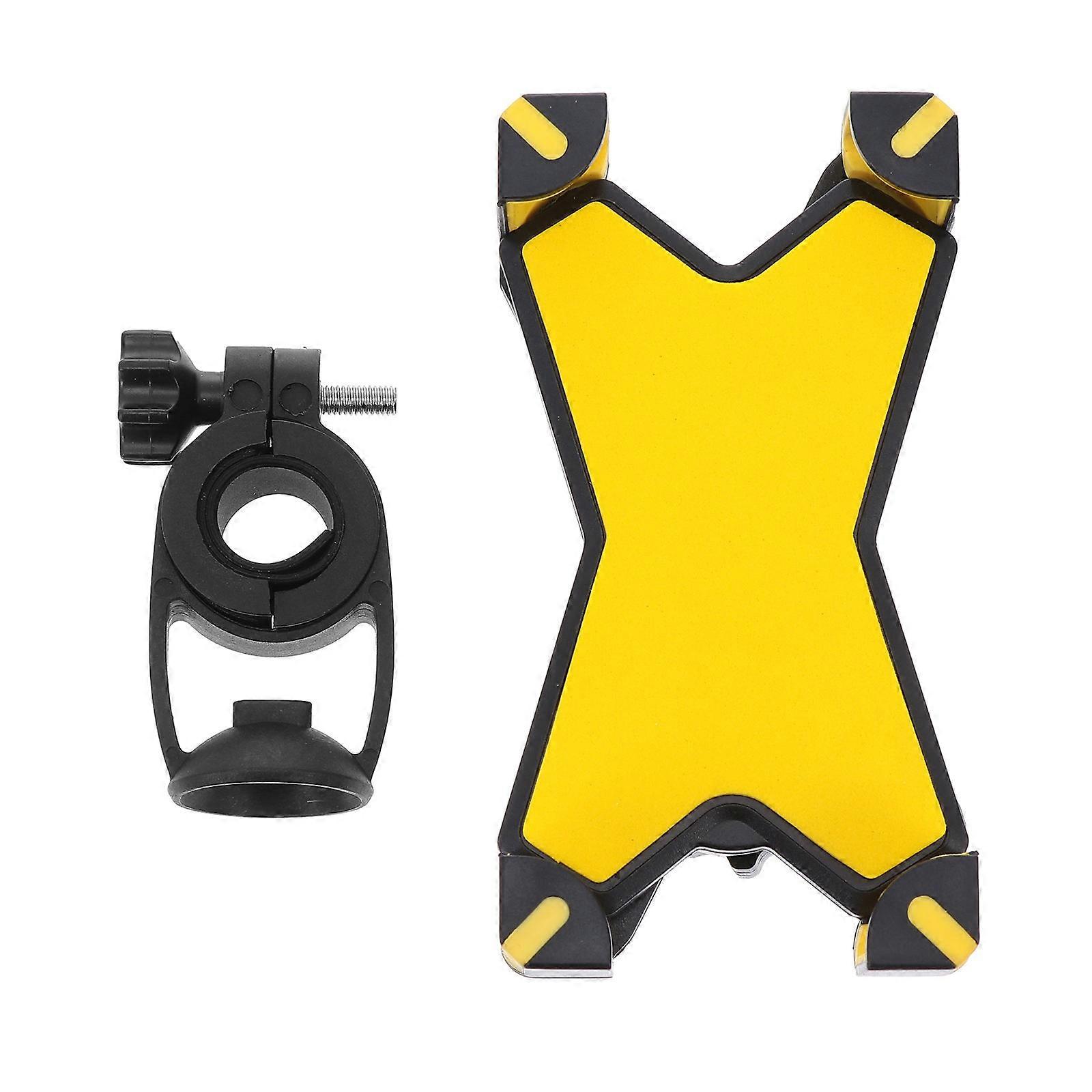 Bike Handlebar Phone Mount Universal Non-Blocking Design Yellow 4.72X4.72X2.55 Inch 1Pack