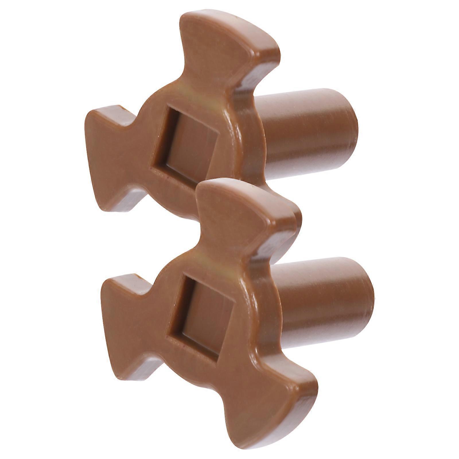 Microwave Turntable Shaft Holder 4 Pcs Y-Shaped Design Coffee Color For Stable Rotation In Kitchen Use