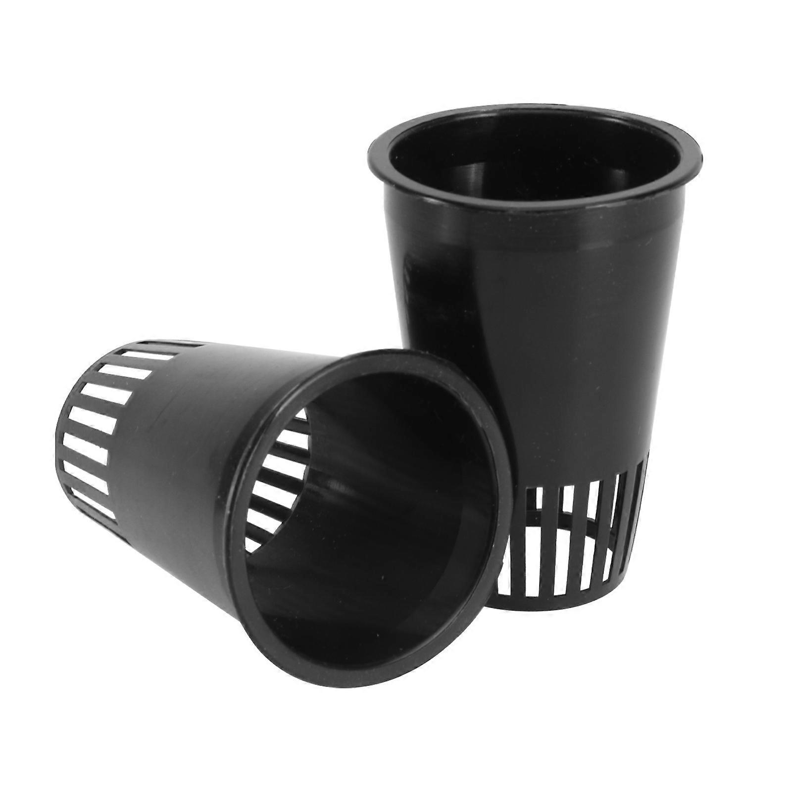 Black Hydroponic Planting Basket for Root Growth 60Pcs Durable Pe