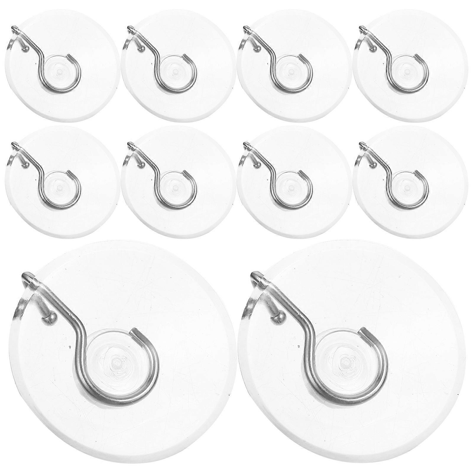 Suction Cup Hooks Transparent PVC Wall Hooks for Home Hanging 50Pcs