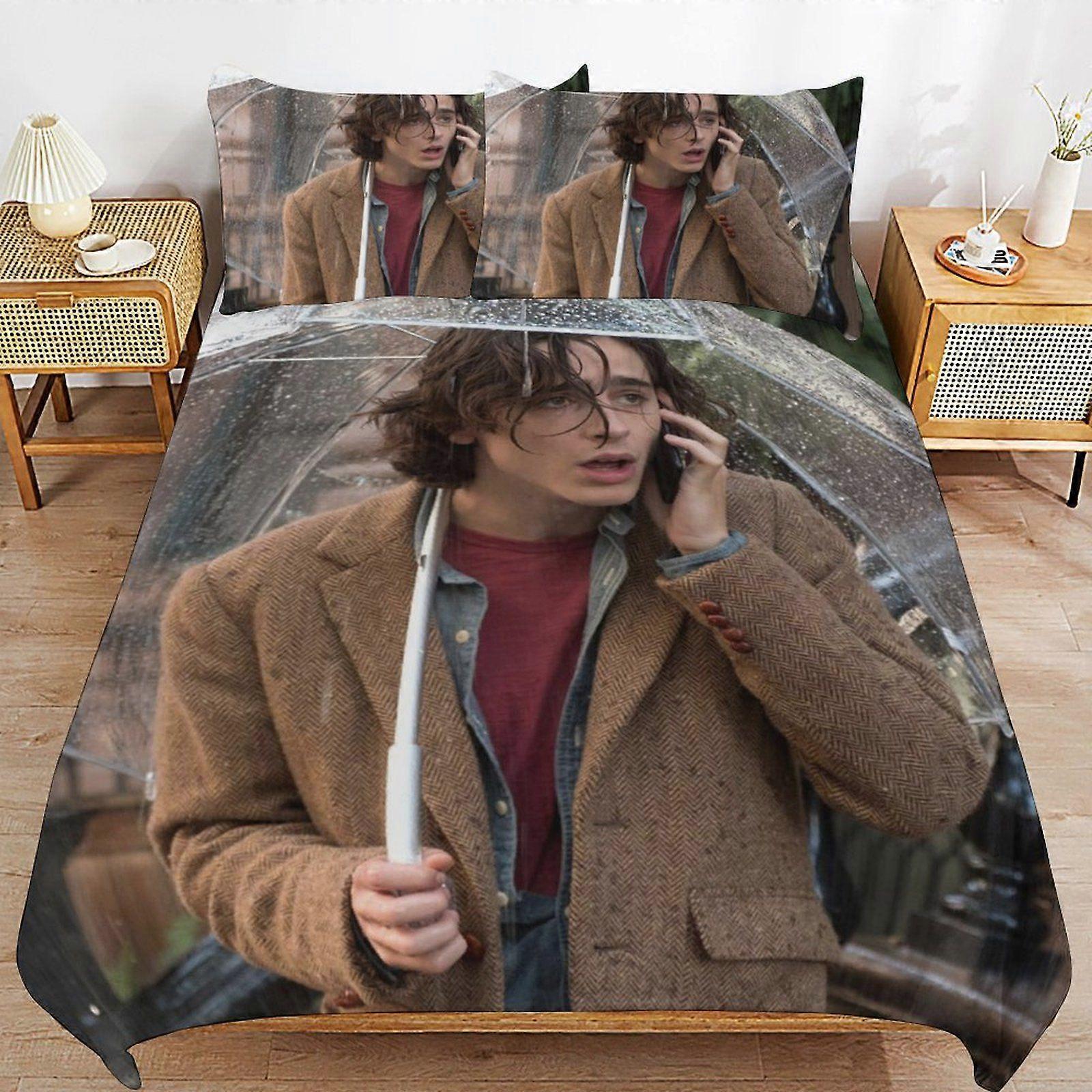 e559 Timothe Chalamet Comfortable Sleep Feel Long Thread Finish Zipper Setup Practical Bed Duvet Cover Sets Detail d559