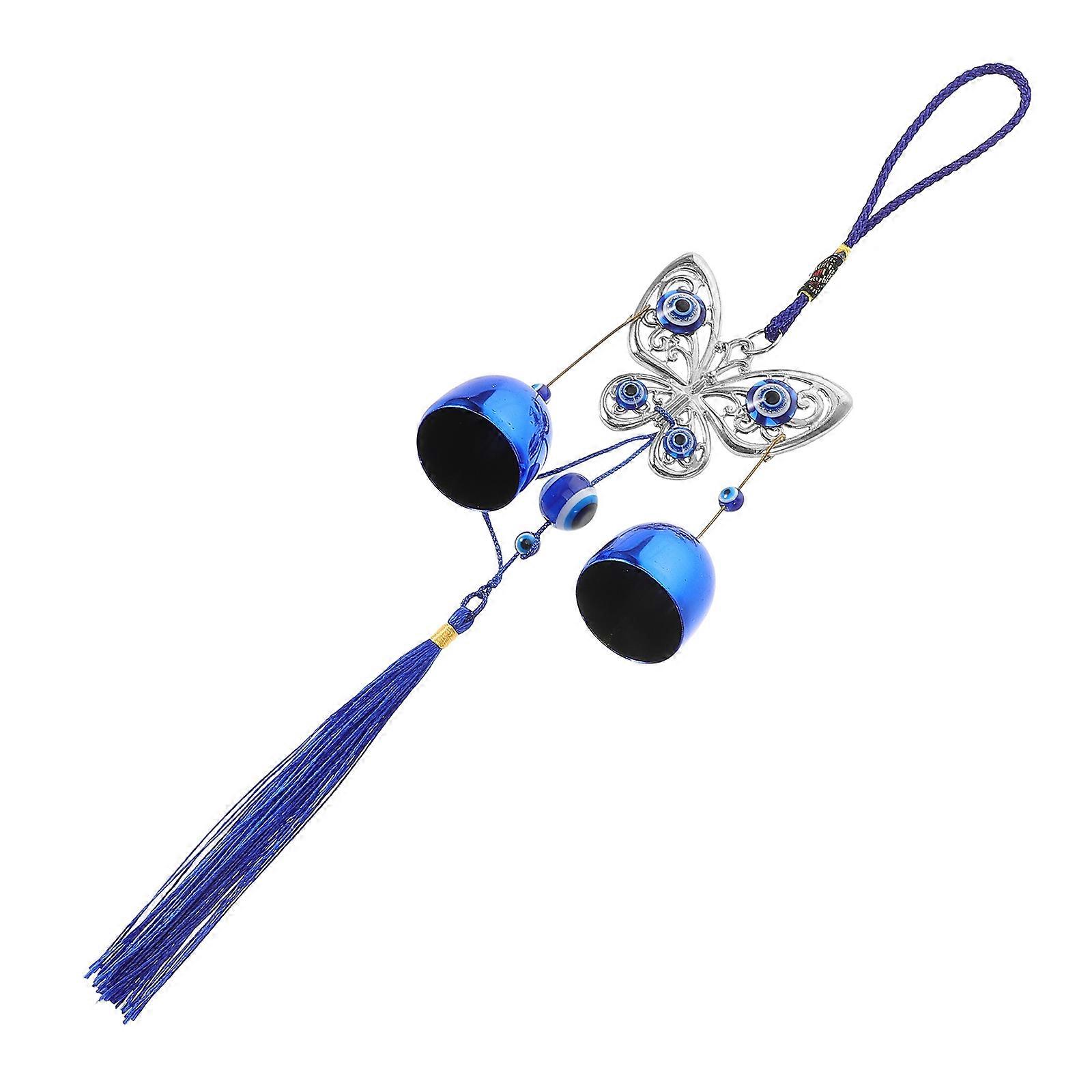 Metal Car Hanging Ornament Evil Eye Wind Chimes for Blessing