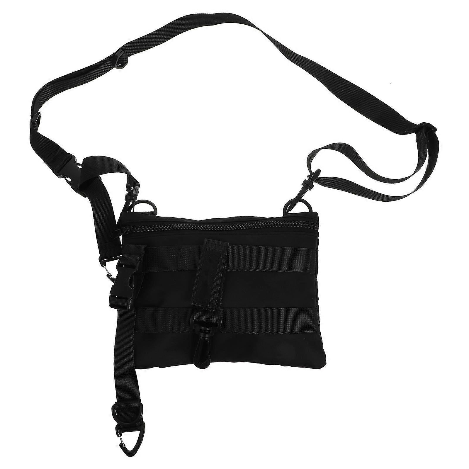 Cross Body Bag Outdoor Storage Bag for Practical Use 8Pcs Set Black