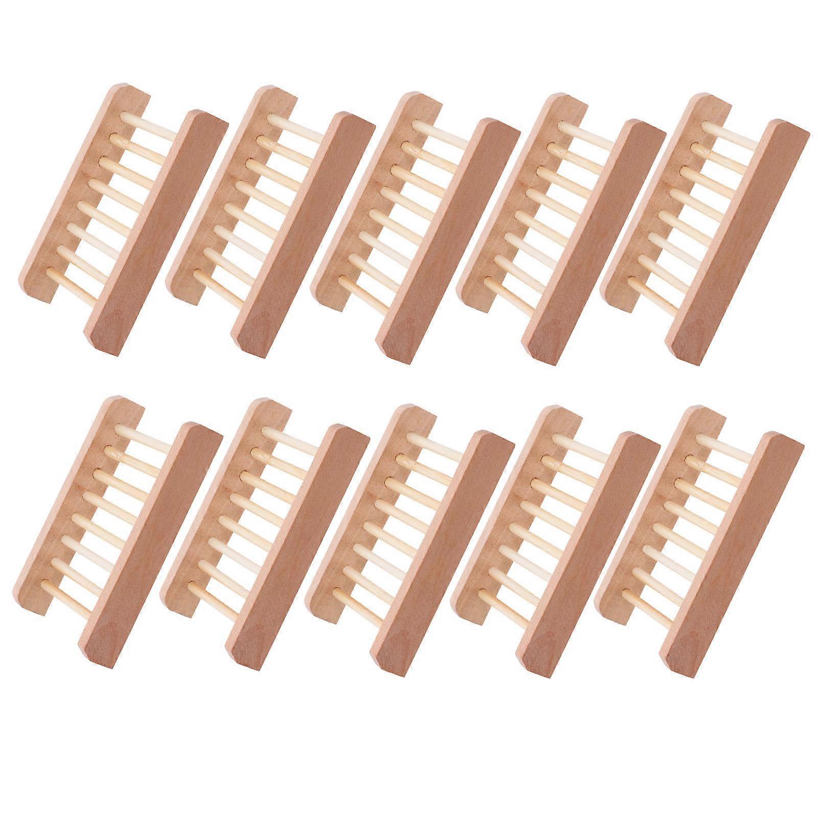 Wooden Soap Tray for Draining with 50Pcs Soap Storage Use