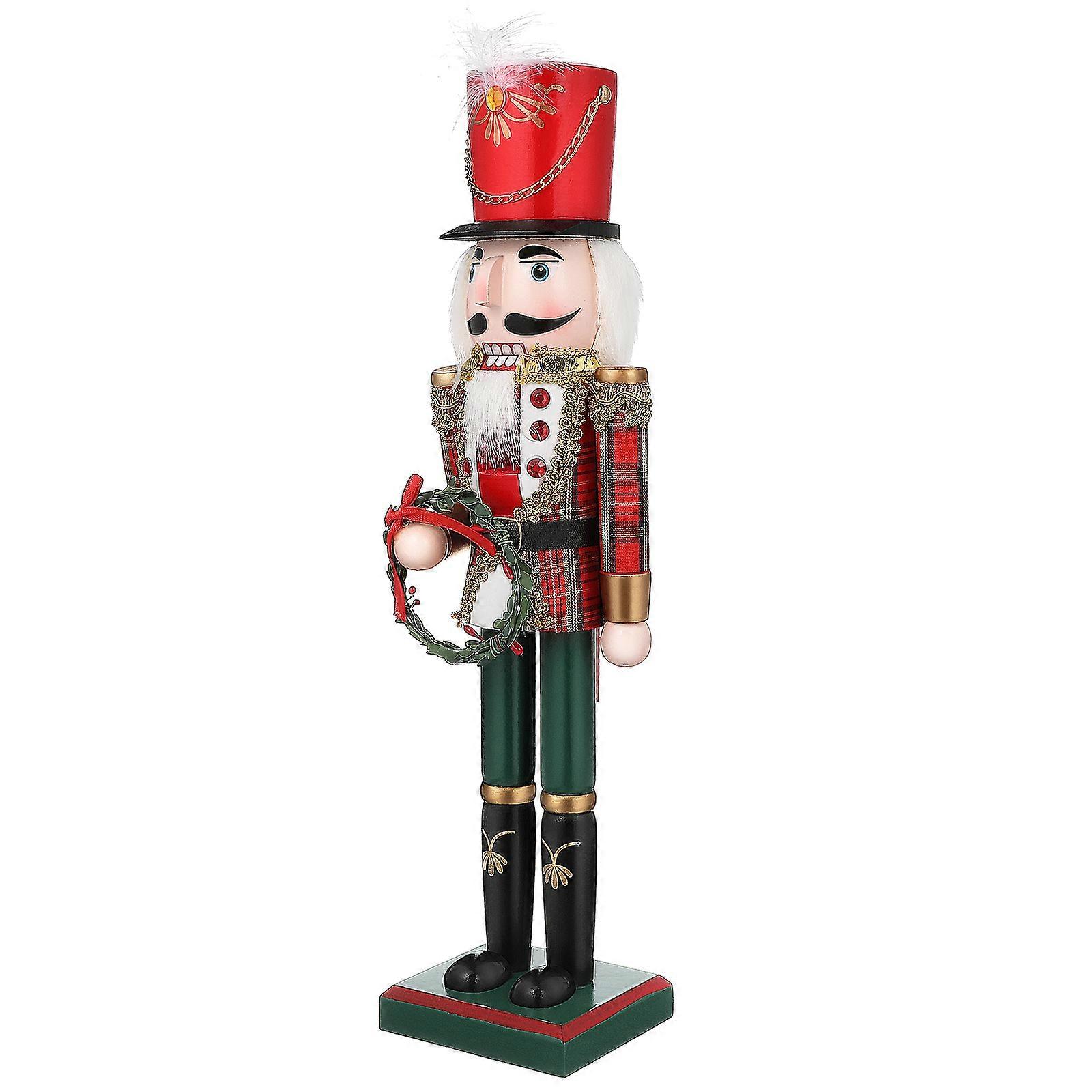 Nutcracker Soldier Wooden Nutcracker Christmas Decor for Decoration 2Pcs