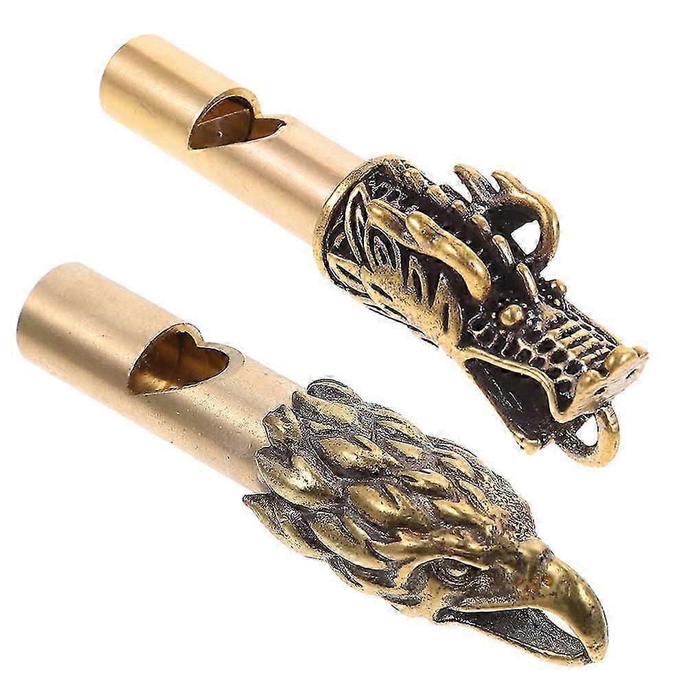 Emergency Signal Copper Whistle For Referee Use Unique Eagle Shape 2Pcs Pack