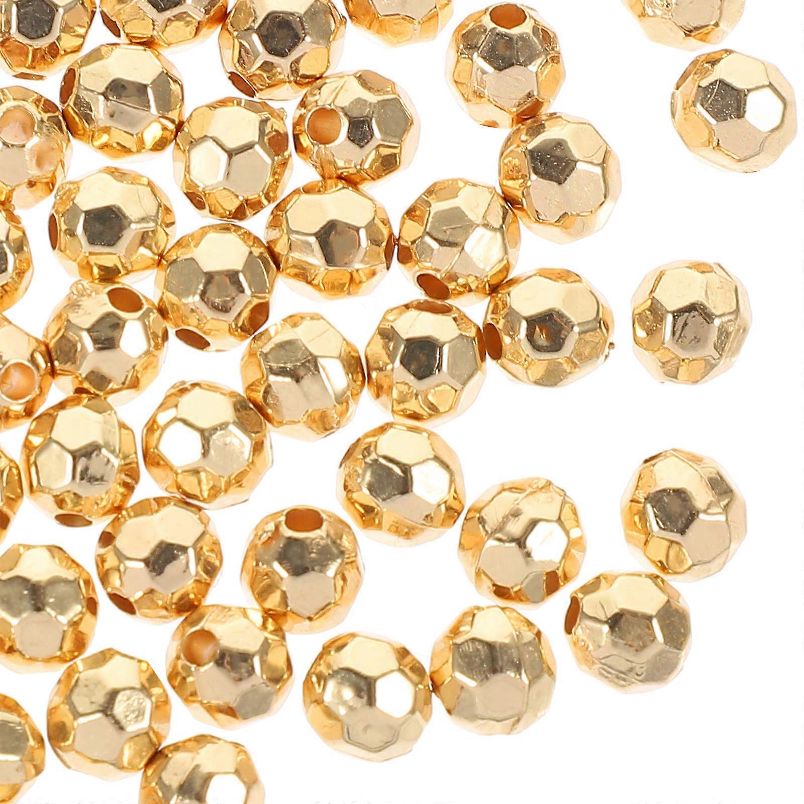DIY Jewelry Making Spacer Beads 1600 Pcs For Crafts And Gift Projects Golden Color Round Shape Easy To Use