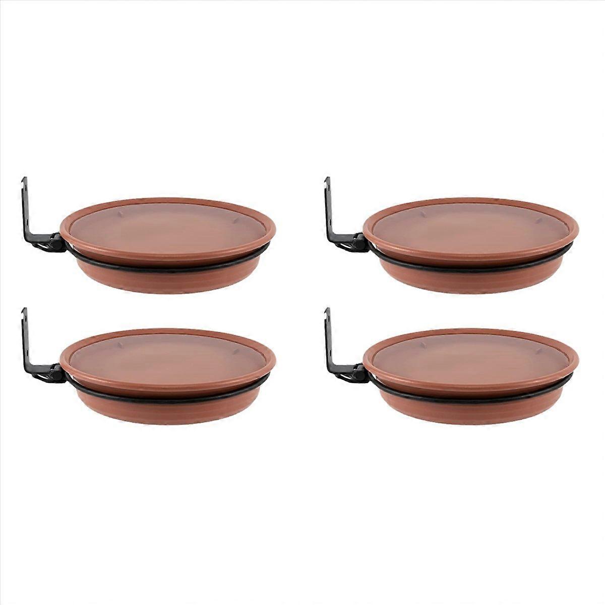 Bird Feeder Squirrel Bird Feeder Hanging Bird Feeder Bird Pond Bird Feeder Tray Fixed Bird Tray(4PCS