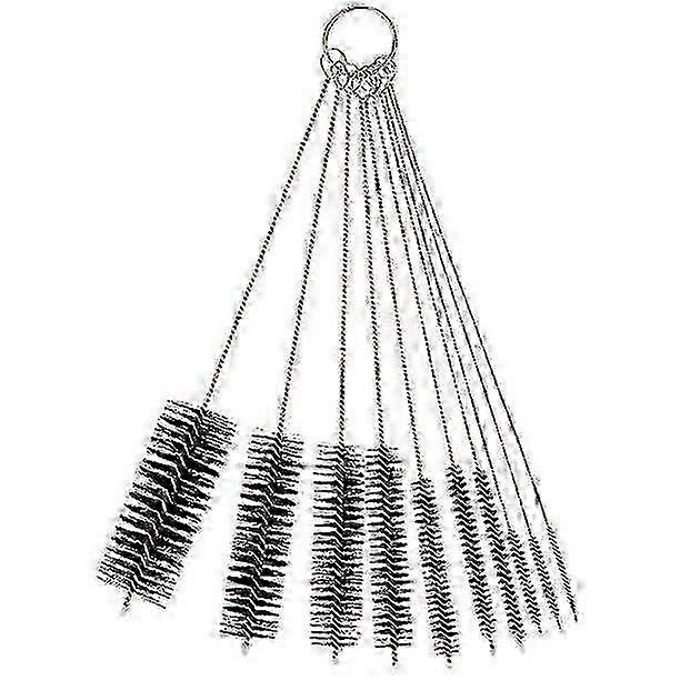 Ensemble de brosses tubulaires en nylon - Outils de nettoyage polyvalents avec brosses flexibles et poignées en acier inoxydable pour espaces étroits - Matériau sûr et durable-Yvan