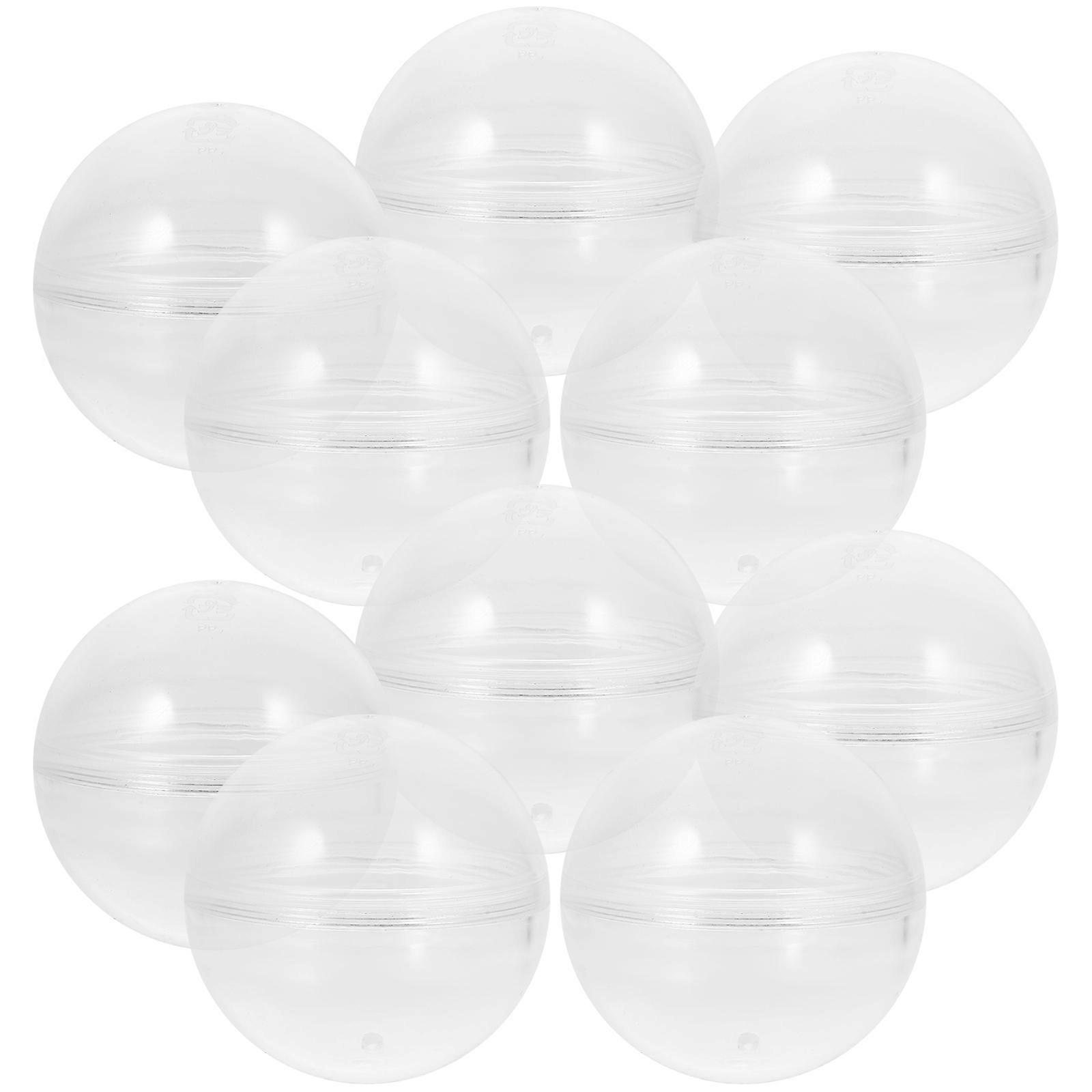 Transparent Plastic Empty Ball Capsules for Storage 30Pcs Refillable