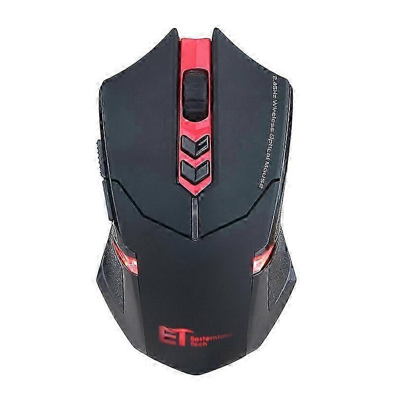 ET X-08 7-keys 2400DPI 2.4G Wireless Mute Gaming Mouse with USB Receiver & Colorful Backlight