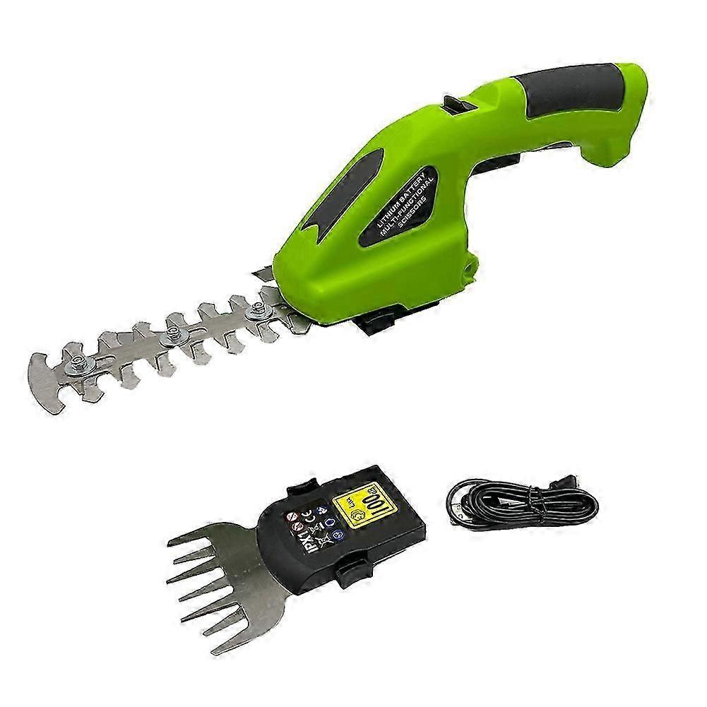 2 in 1 Cordless Grass Shear and Electric Hedge Trimmer with 2000mAh Battery Garden Tool