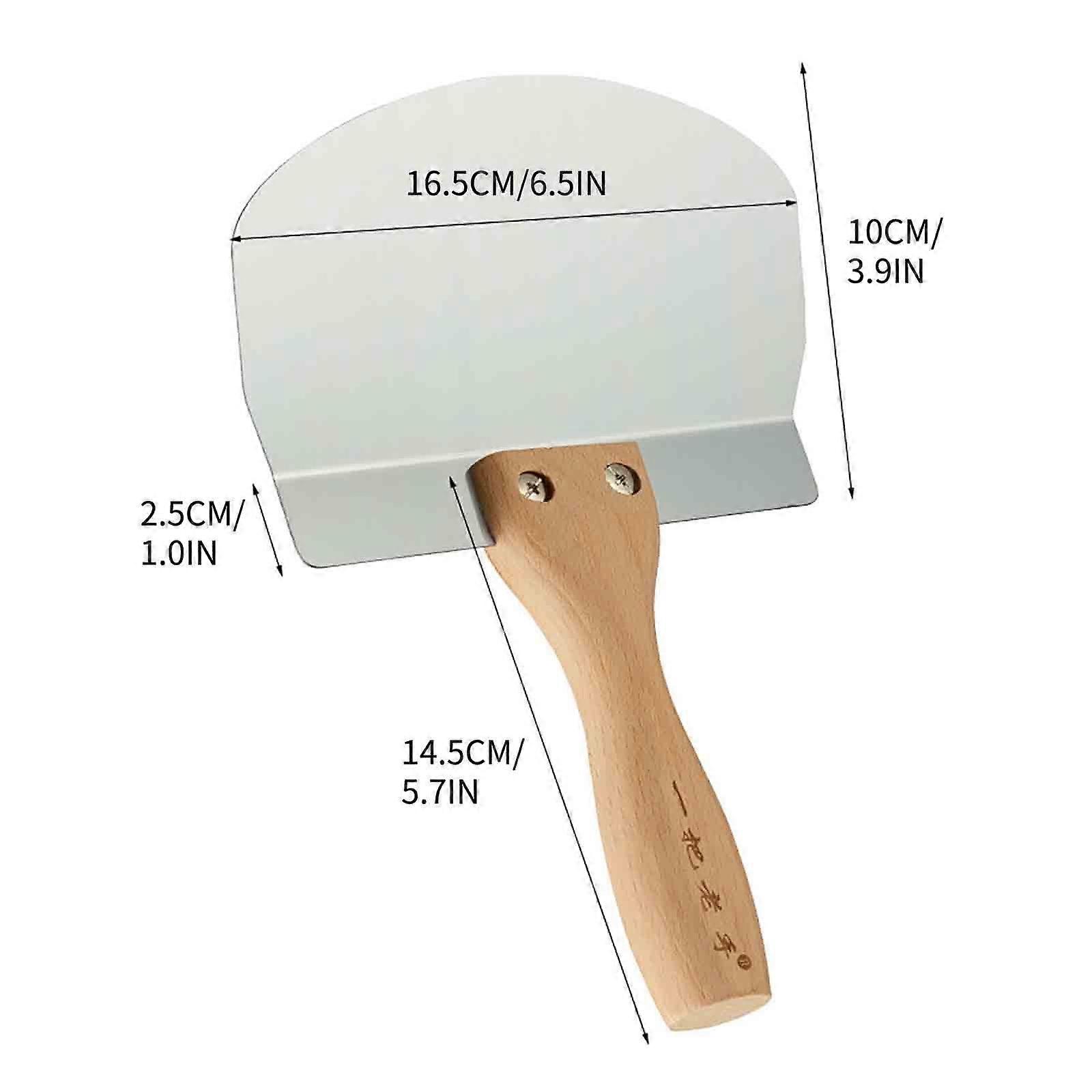 Fnyoxu Wooden Handle Stainless Steel Curved Blade,Bricklayer Plastering tool Knife