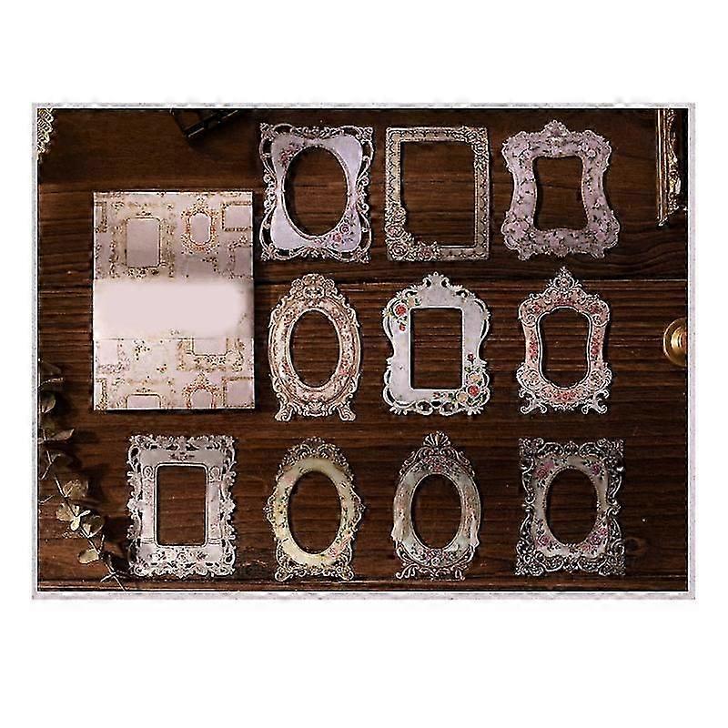 20 Sheet Vintage Paper Frame Border Scrapbooking Border Paper with Embossed Pattern for Journal Art