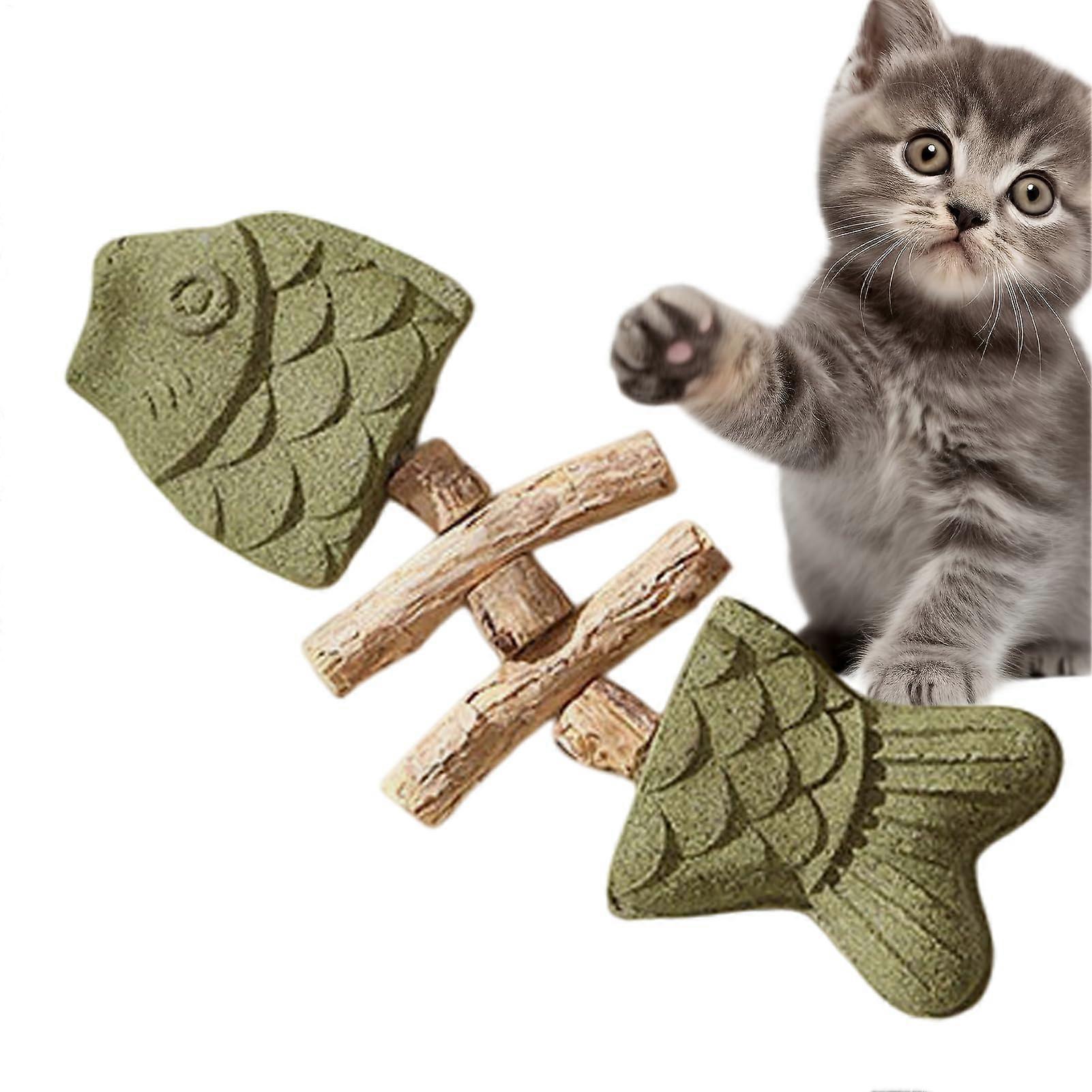 Teething Cat 15 Cm Wooden Fish Chewable Toy For Cats Interactive Care Accessory Kitten Bite Aid Durable A Ma Catnip