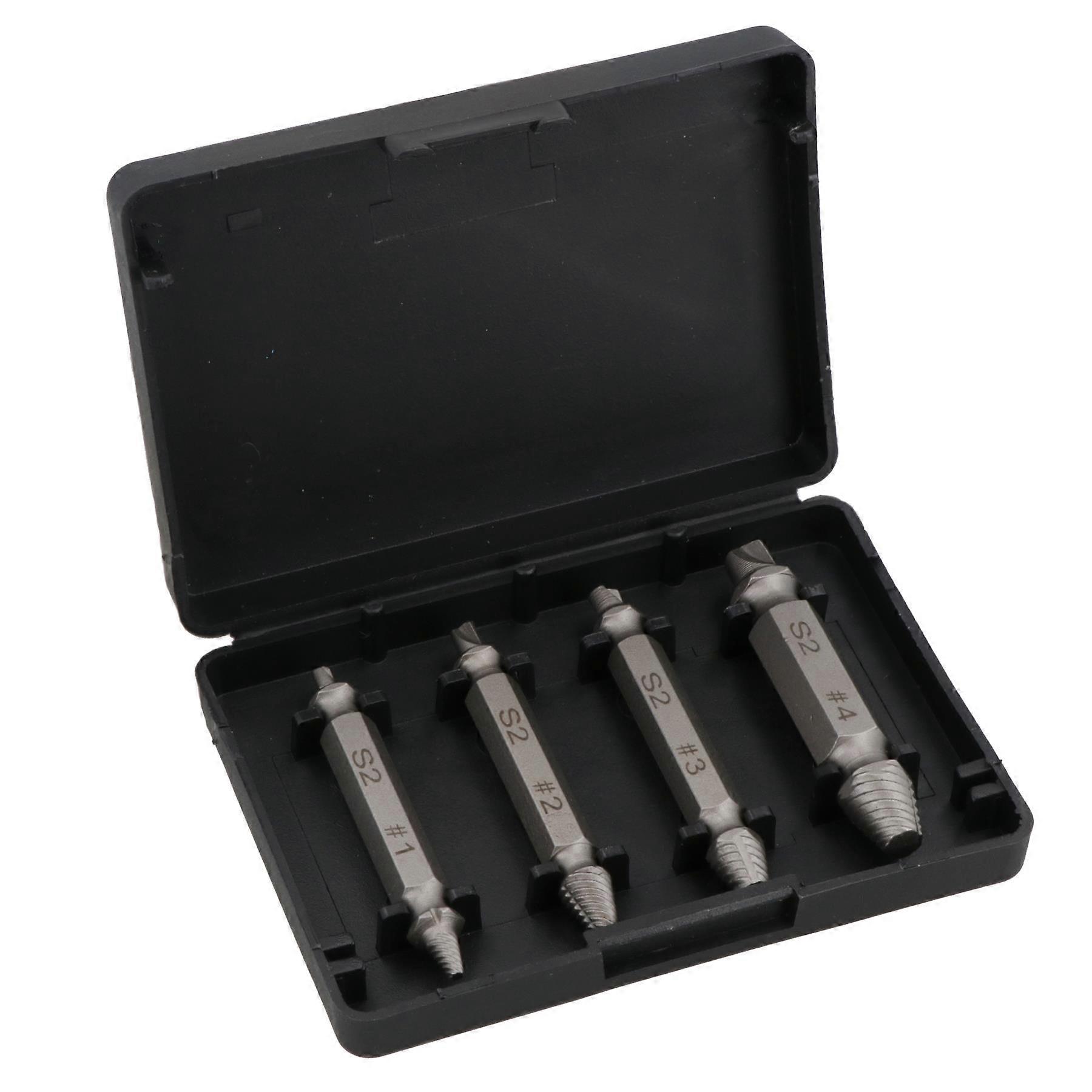 4pc Screw Extractor Grip Broken SpeedOut Stud Remover PH1 to PH4 Easyout