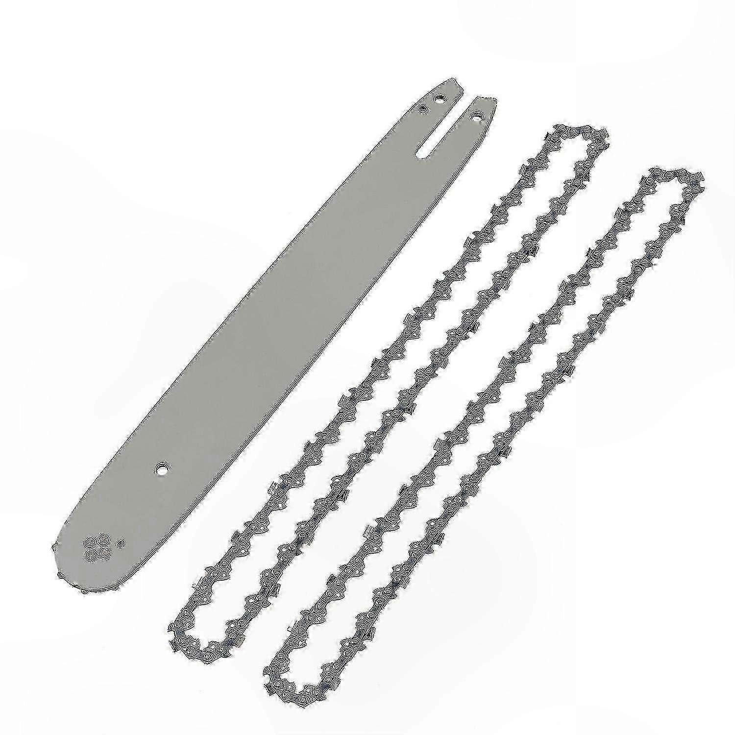 14 Inch Chainsaw Replacement Bar with 2 Chains, Compatible with Multiple Models