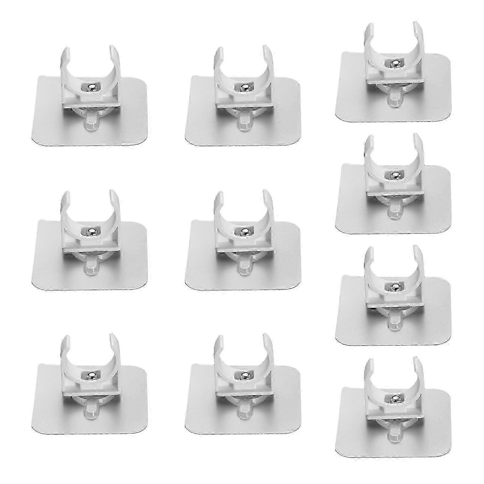 Set of 10 PVC Pipe Support Brackets - Heavy-Duty Wall Fixing Clips for Professional Installation