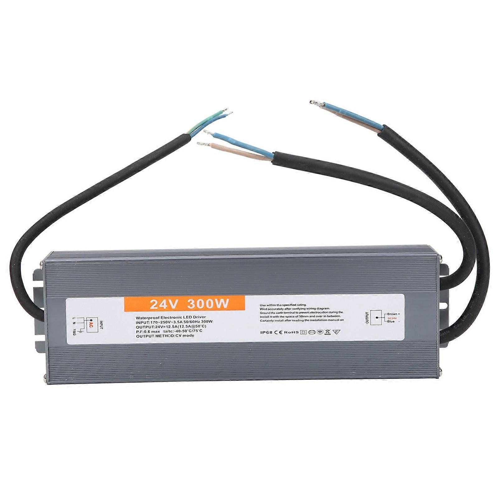Tall Efficiency 300W 24V Alterer IP67 Water Dust Proof Warm Management Overburden Auto Reinitialize Function Multicolor