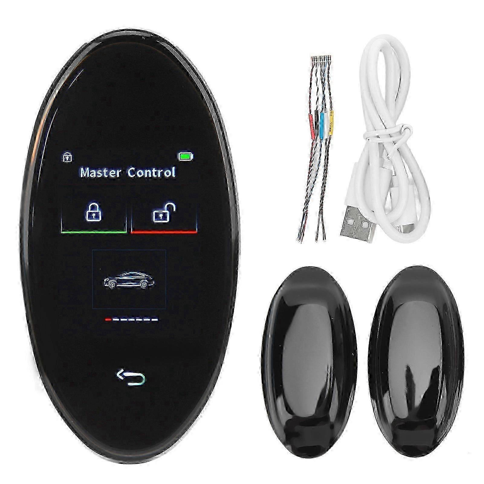 Sensitive Black Keyless Entry LCD Screen Remote Control Key for One Click Start Car