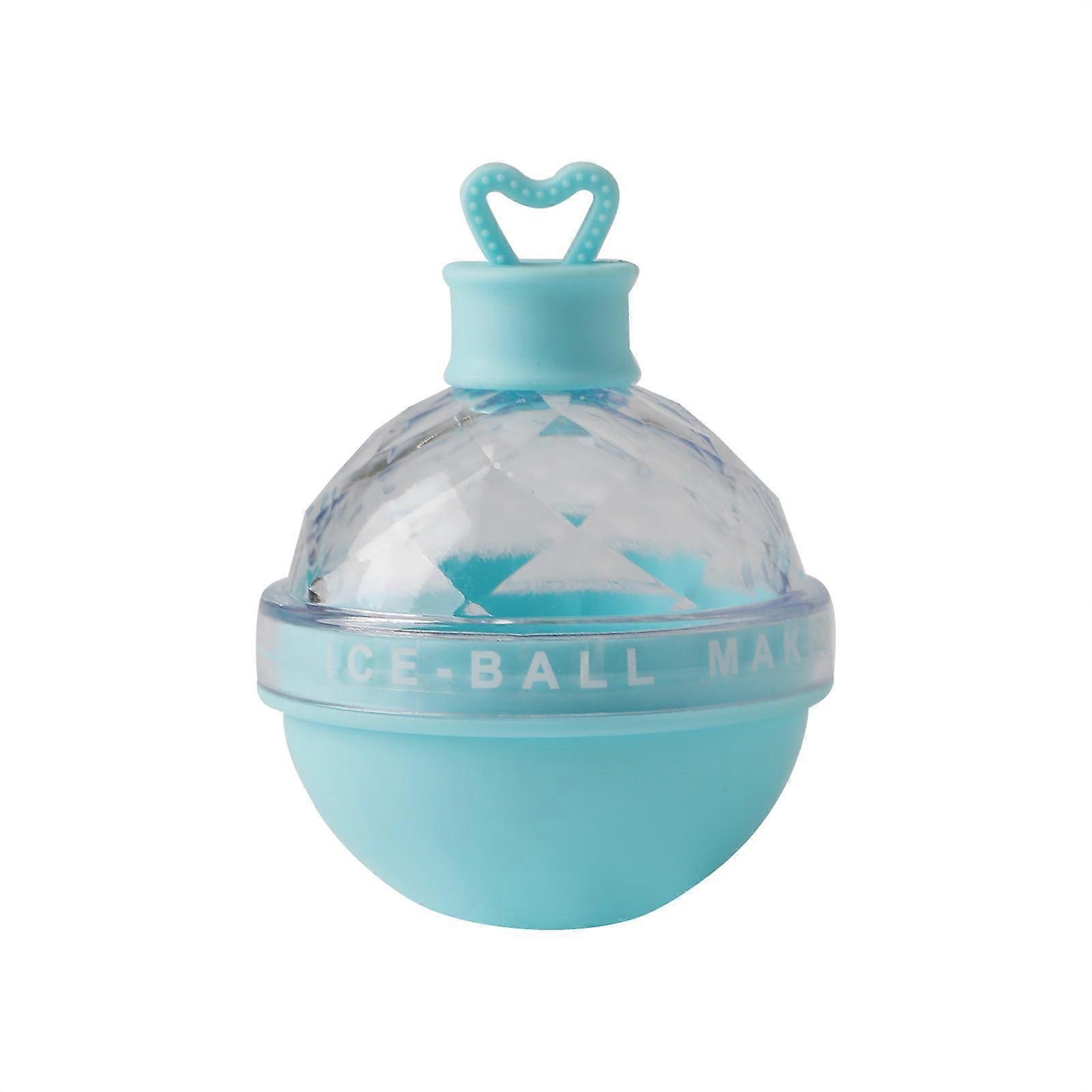 XIUH Silicone Ice Ball Maker Mold 2.5in, Round Sphere Ice Cube Mold for Whiskey, compatible with ice trays – Blue