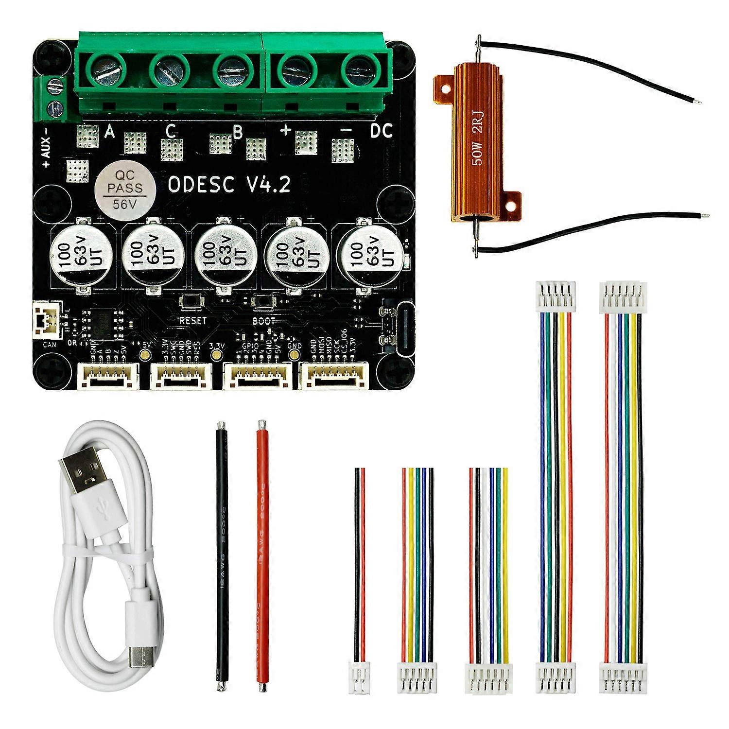 Brushless Servo Motor Controller ODESC V4.2 Single Drive High Current Driver Board for Odrivetool FO
