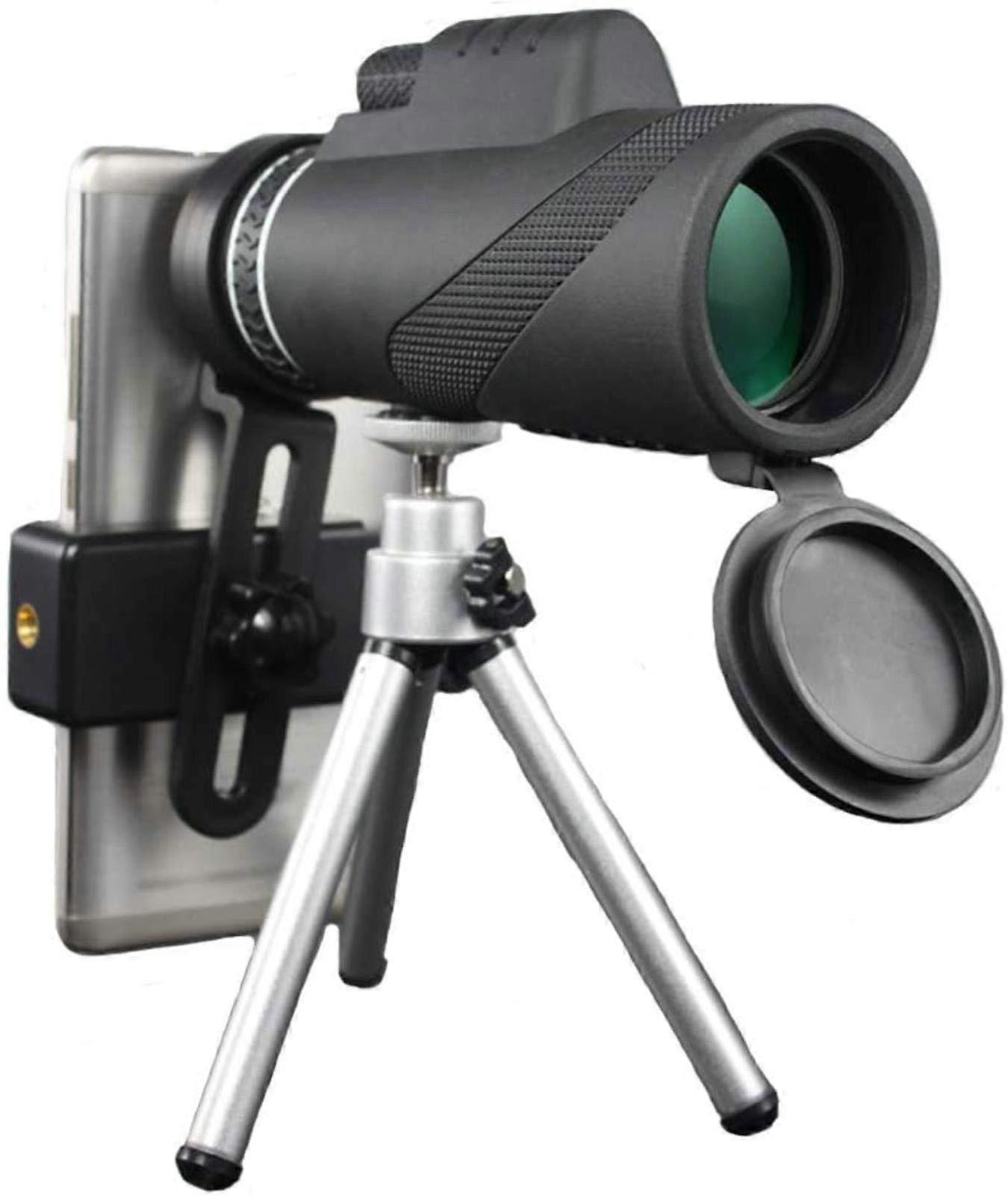 Monocular 10x40 Portable Telescope With BAK4 Prism, Smartphone Adapter And Tripod, Compact  Power