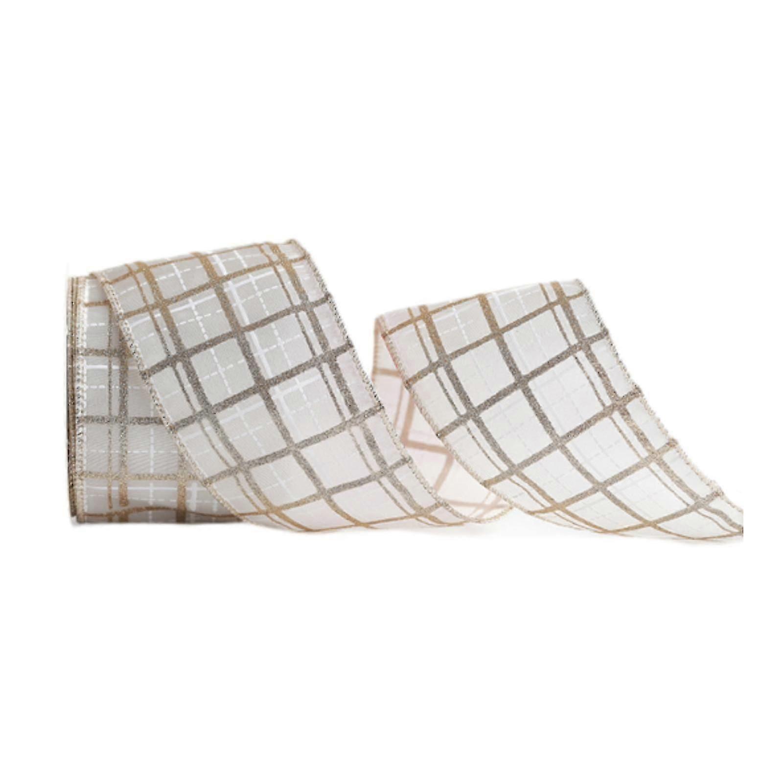 Christmas Ribbon Wired Edge Multipurpose Flexible Elegant Christmas Tree Ribbon