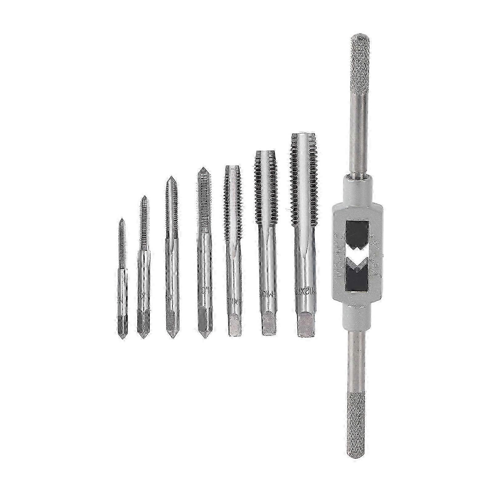 Tap Wrench Set Metric Machine Hand Screw Thread Plug with Adjustable Reamer M3~M12 Hardware 2025