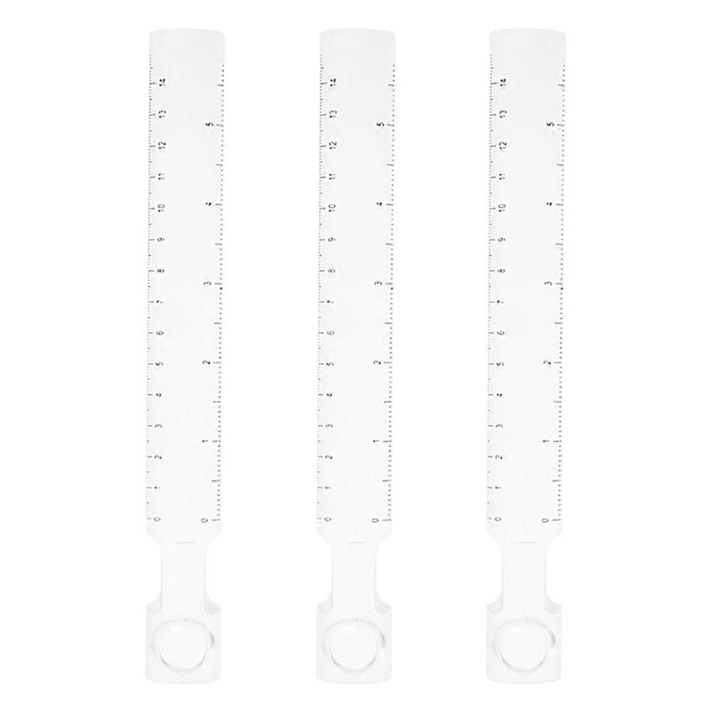 Multifunctional Magnifying Ruler for Measuring 3Pcs Transparent Magnification Ruler