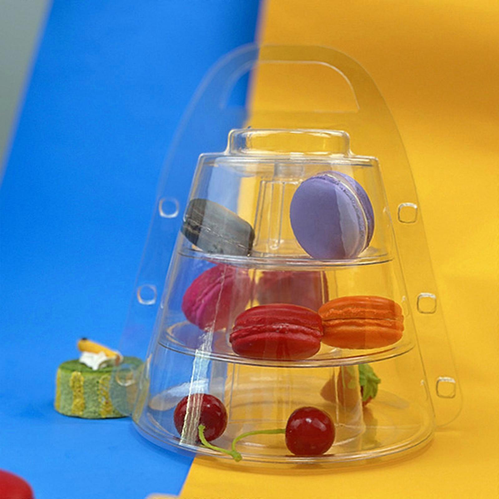 Functional 4 Layer Macaron Display Stand Functional 4 Layer Macaron Presentation Stand Holder For Engaging Visual Appeal Multicolor