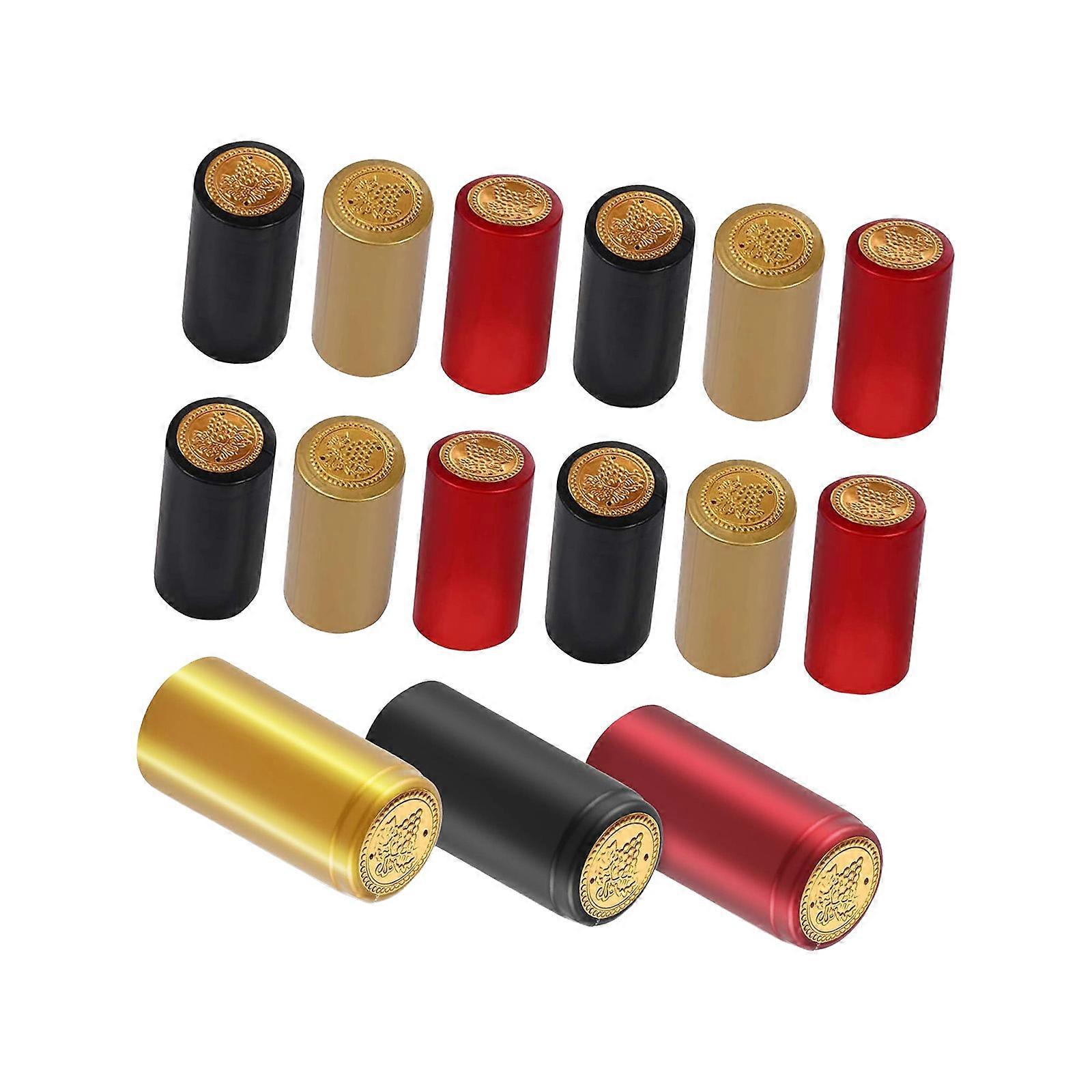 3 Color Heat Shrinking Pods For Wine Bottles 150 Pack Durable PVC Seals Easy Application With Hot Air Guns Or Boiling Water Multicolor