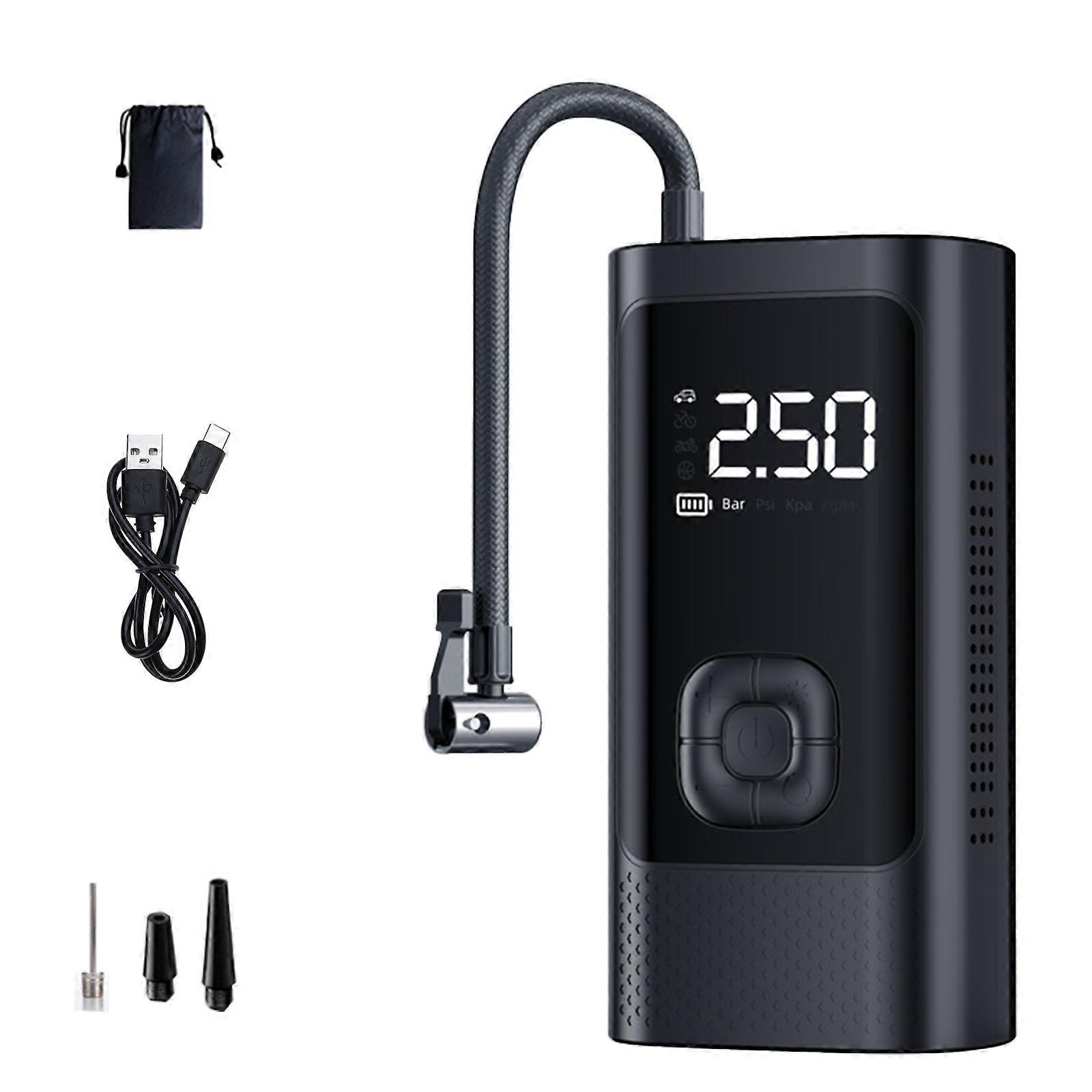 משאבת ניפוח צמיגים ניידת לרכב שימוש חירום אלחוטי מילוי אוויר מהיר לאופני אופנוע לרכב כדורים כל כלי הרכב צבעוני