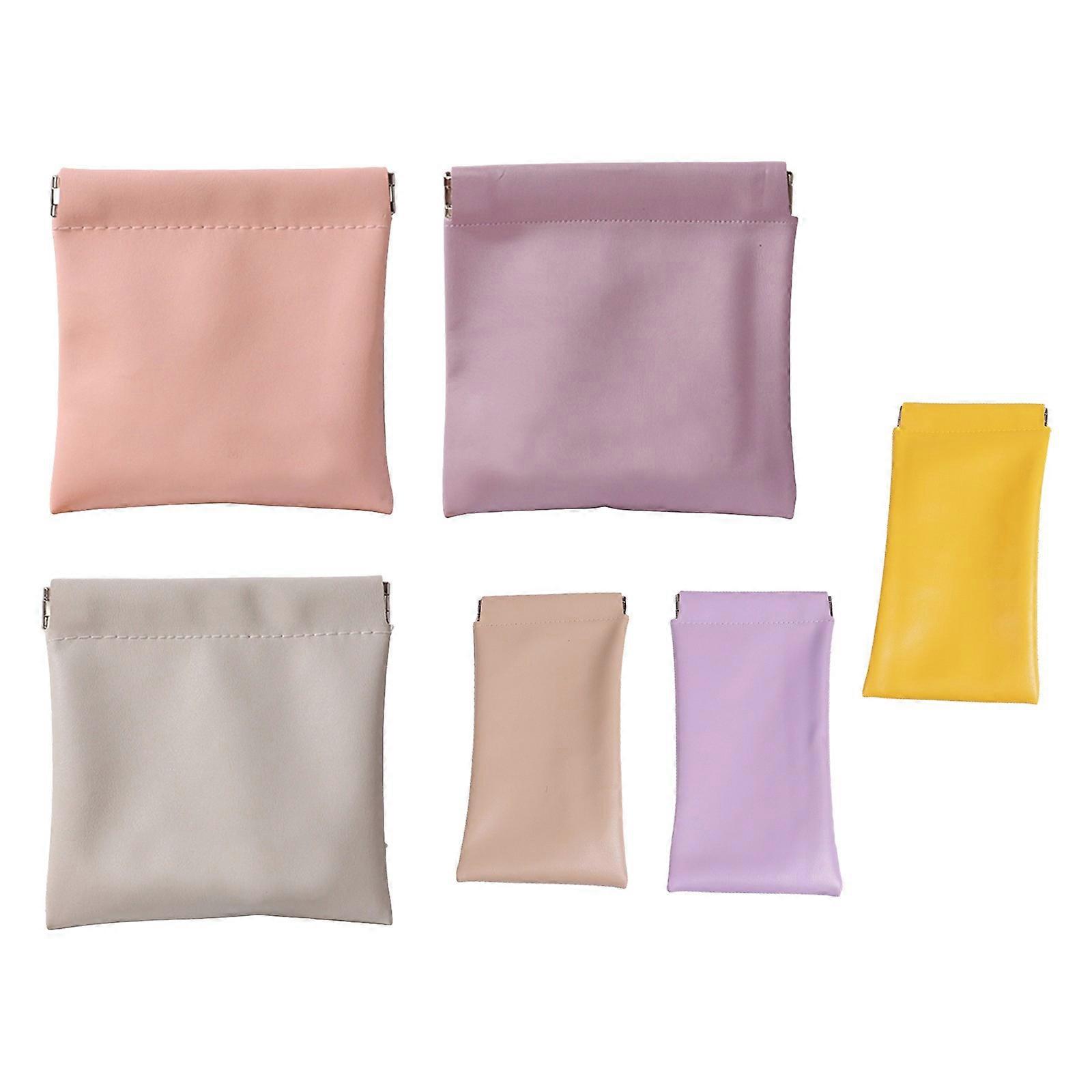 Modern Snap Closure Waterproof Cosmetic Case Scratch Resistant PU Pouch Portable Makeup Storage Solution Multicolor