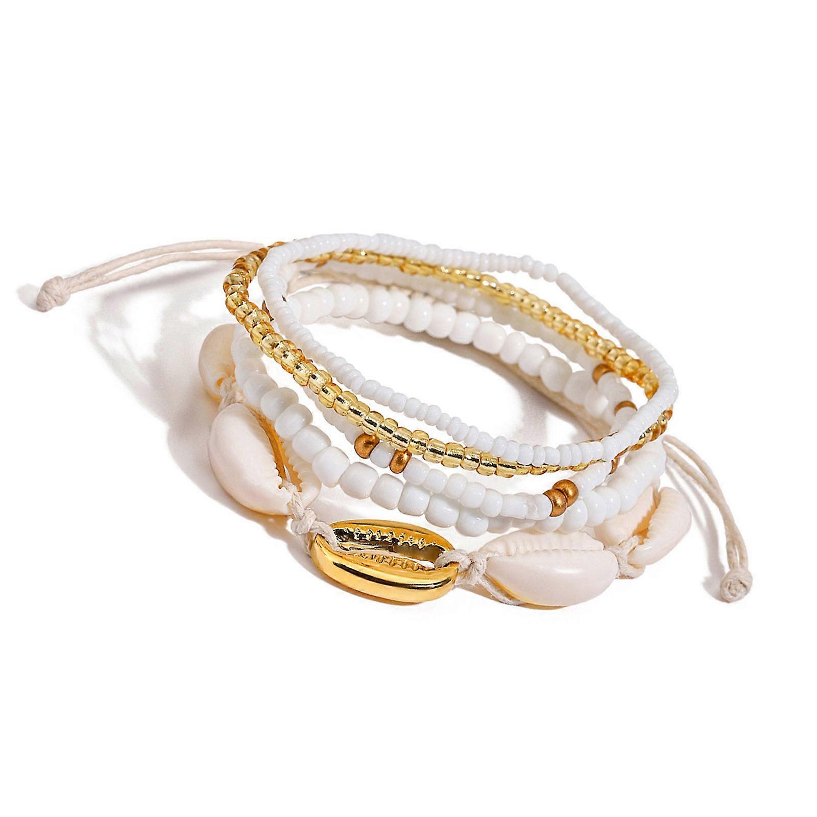 Resin Beach Anklets With Starfishes Designs Vibranting Color Comfortable Waterproof Accessories Multicolor