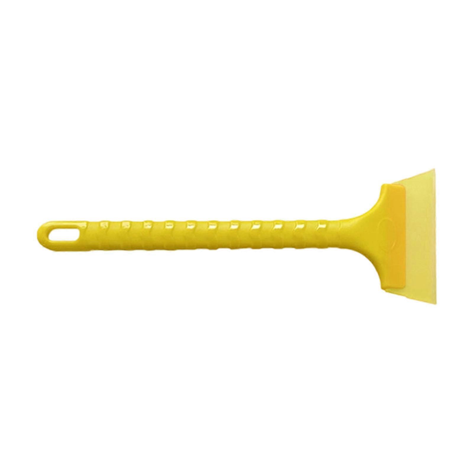 Long Handle Scraper With Nonslip Grip Window Squeegee For Effortless Water Removal From Vehicles  Yellow