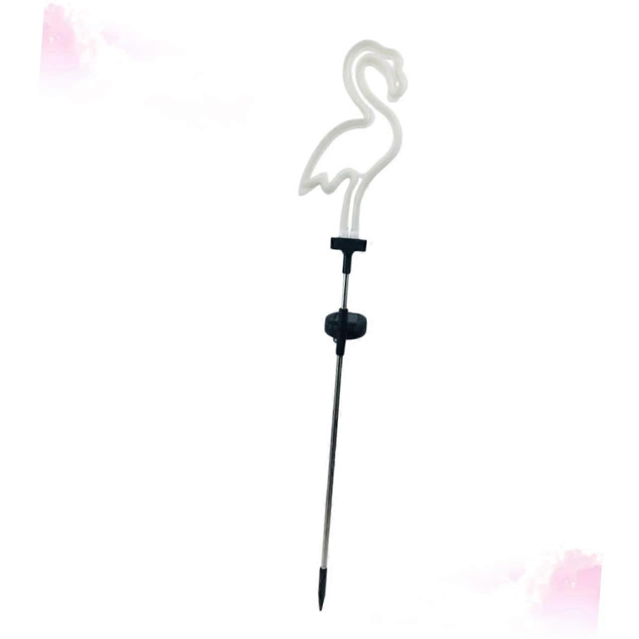 Flamingo Shaped Solar Garden Lights LED Spotlights Ground Insert for Outdoor Path Lighting Durable Backyard Decor