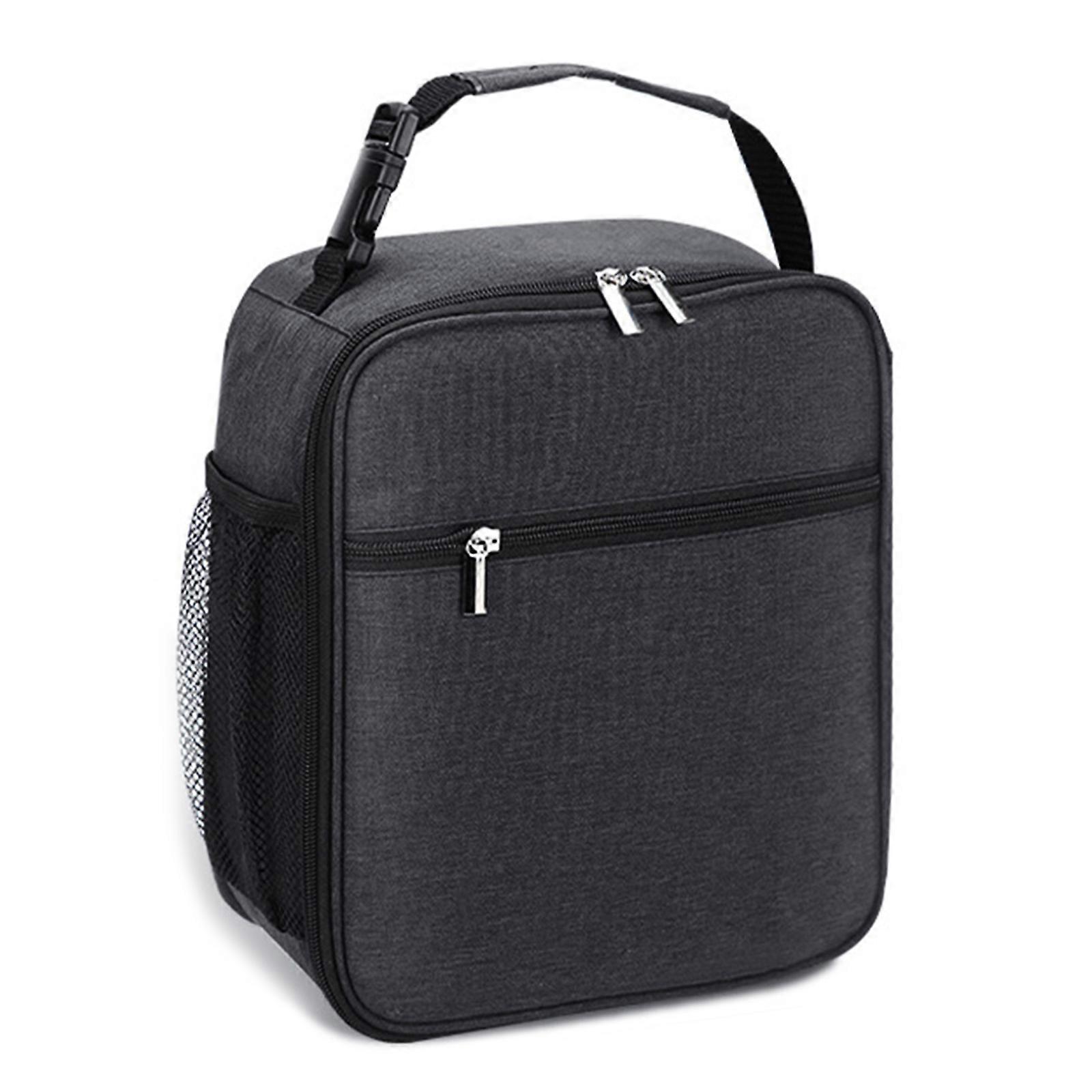 Fabric Kids Meal With Pulls Interior Compartment And Multiple External Storage Pockets  Black