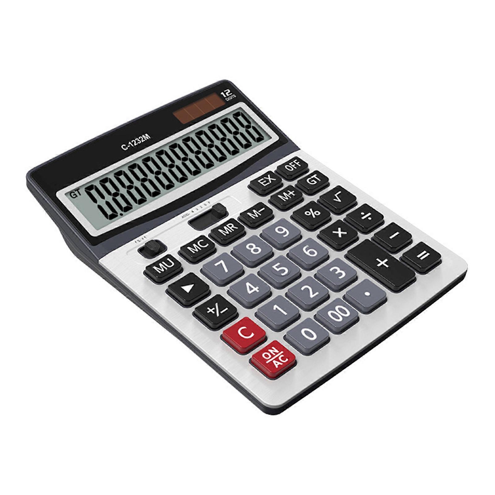 Office Grade 12 Digit Calculator With Energy Efficient Design Fade Resistant  Display And Portable ABS Body Multicolor