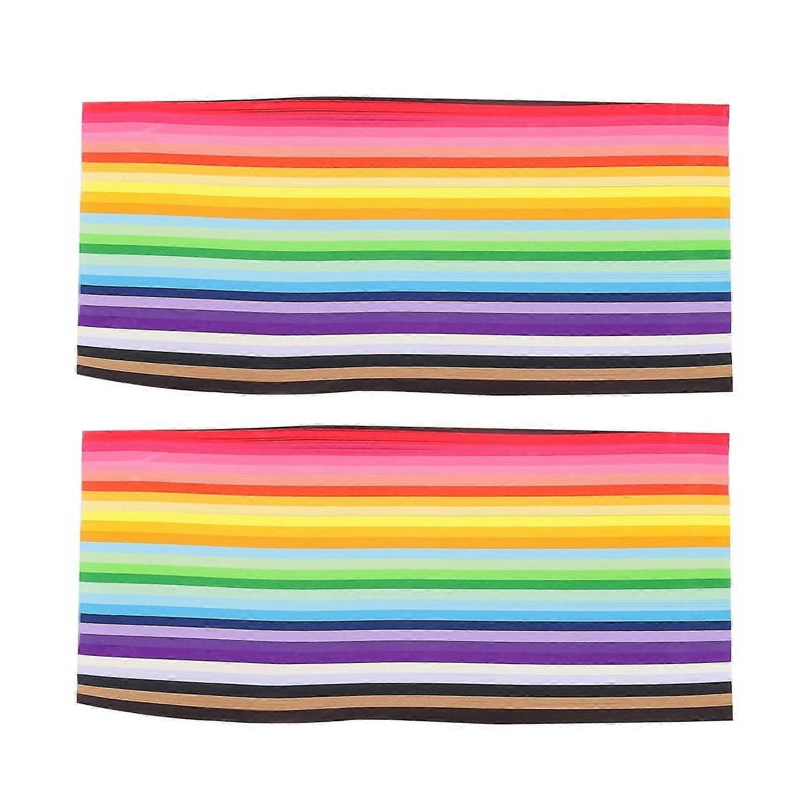 2060 Sheets Star Paper 27 Assortment Color Strip Double Sided Solid Decoration Strips