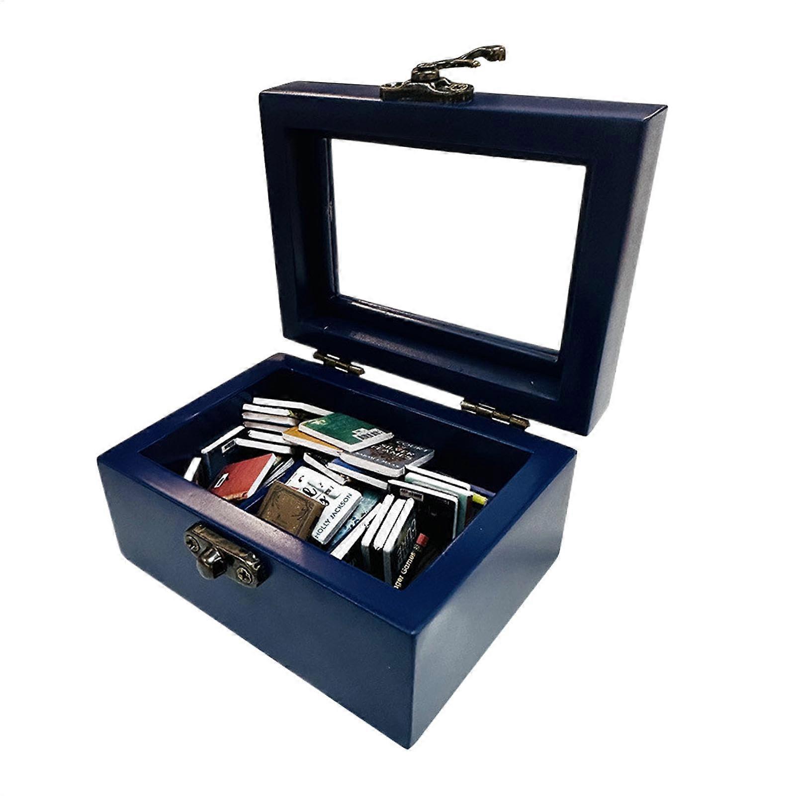 Miniature Bookshelf with Tiny Book Models for Desk Decor and Unique Book Lover Gifts