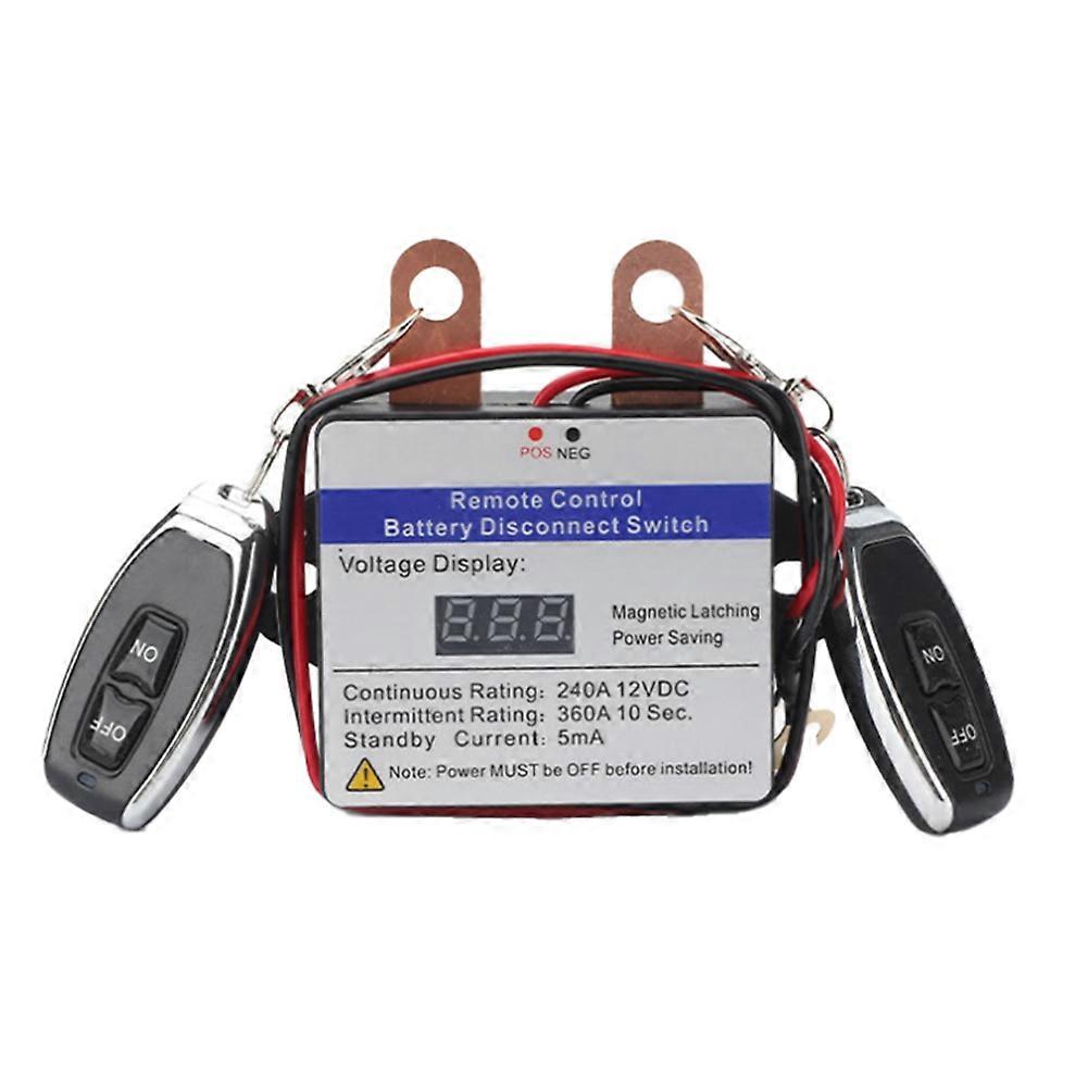 DC A Battery Isolator Switch,Wireless Remote Battery Disconnect Switch Relay Master Cut-Off Switch for Auto Car