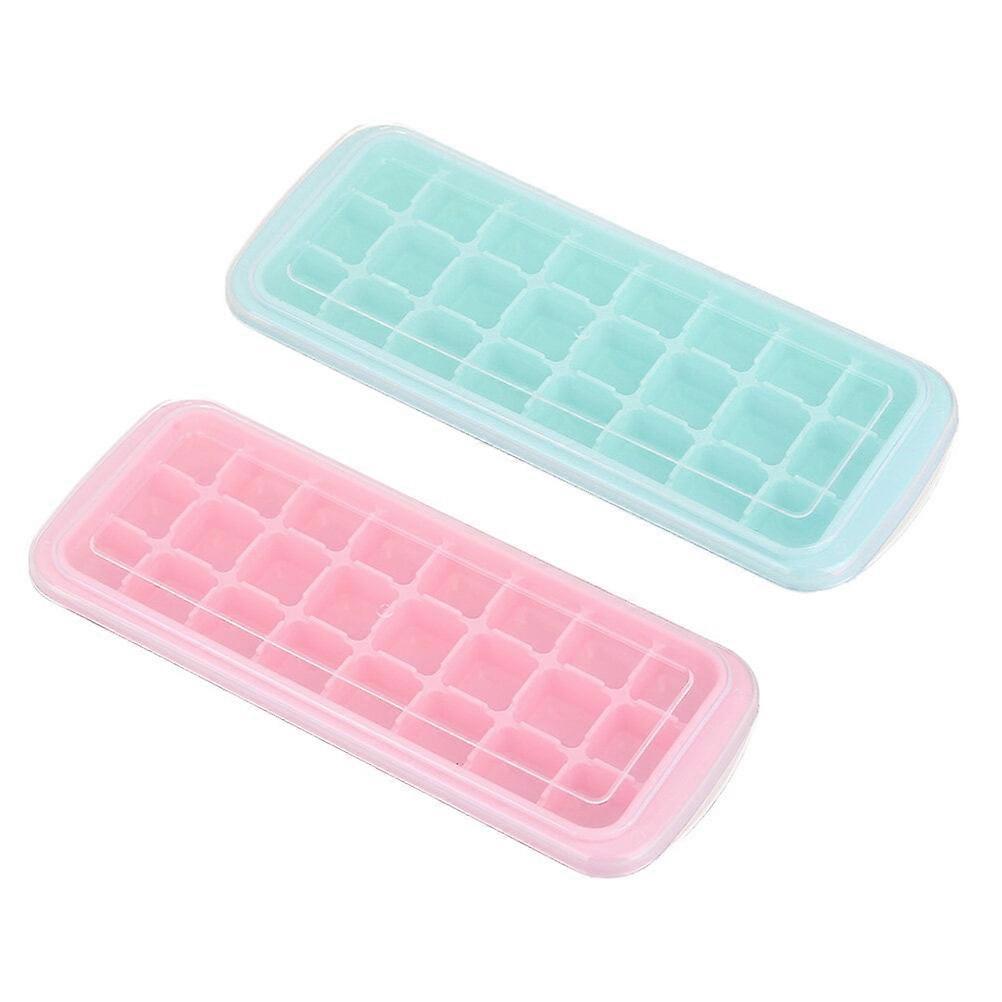 2pcs Silicone Ice Cube Trays with Lids Ice Cube Molds Ice Cuber Popsicle Makers