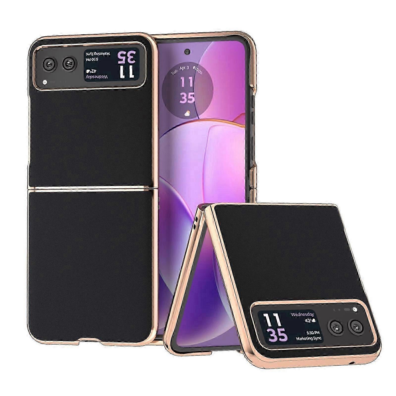 Leather Plating Phone Case For Motorola Razr 40