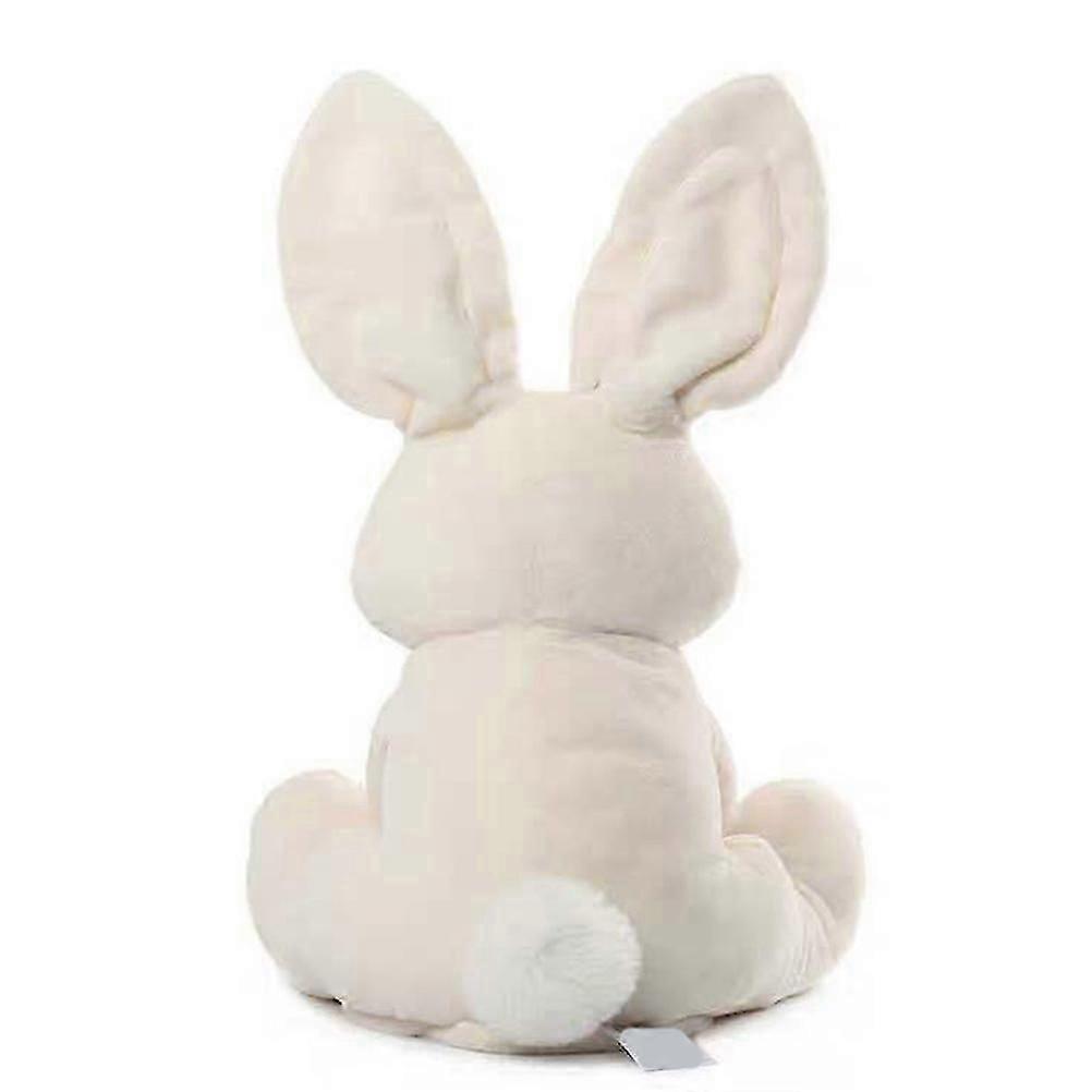 Electric Peek A Boo Singing Rabbit Plüschpuppe Stofftiere Cartoon Hase Plüschpuppe Spielzeug
